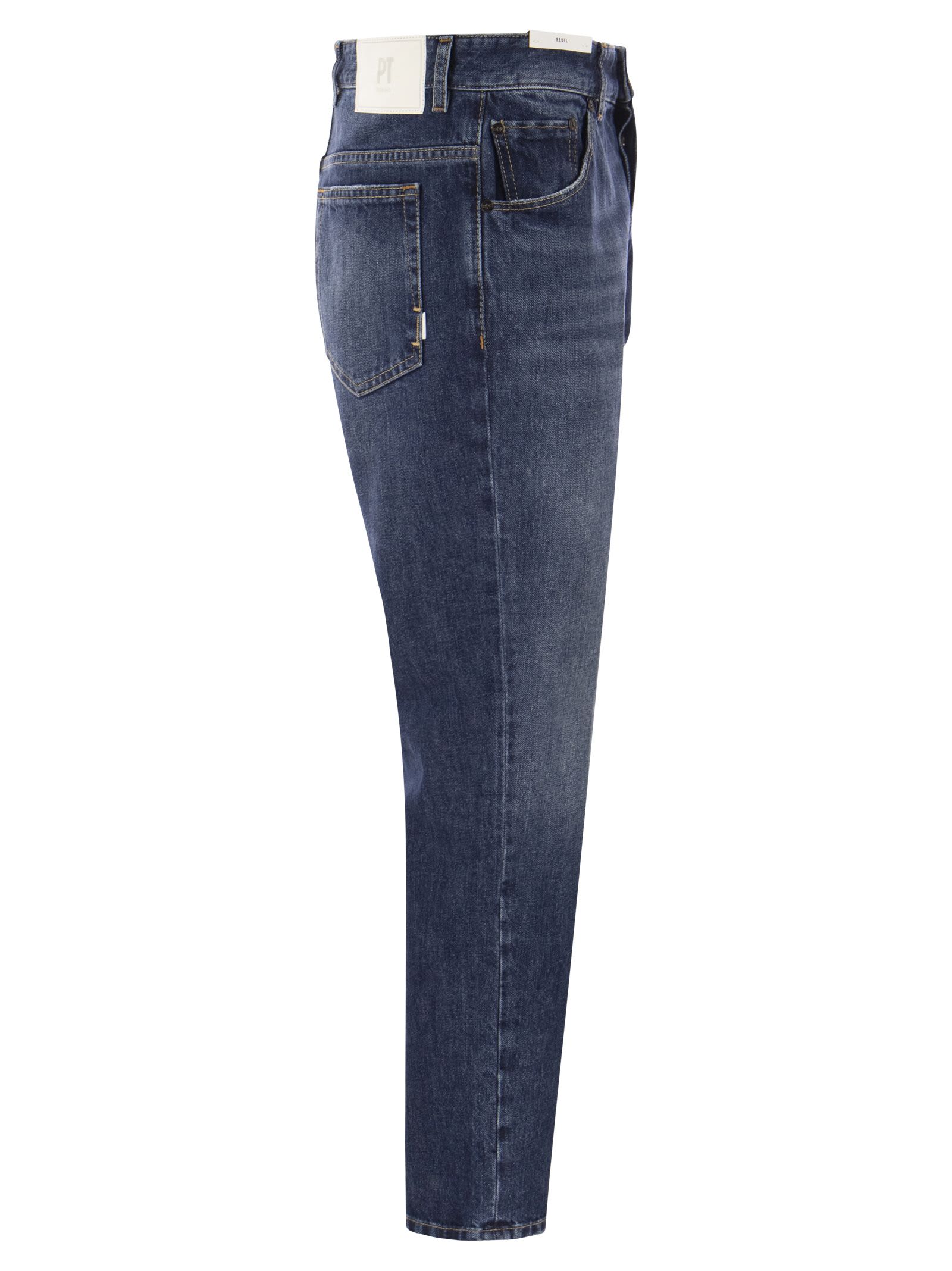 Shop Pt01 Rebel- Straight-leg Jeans In Blue