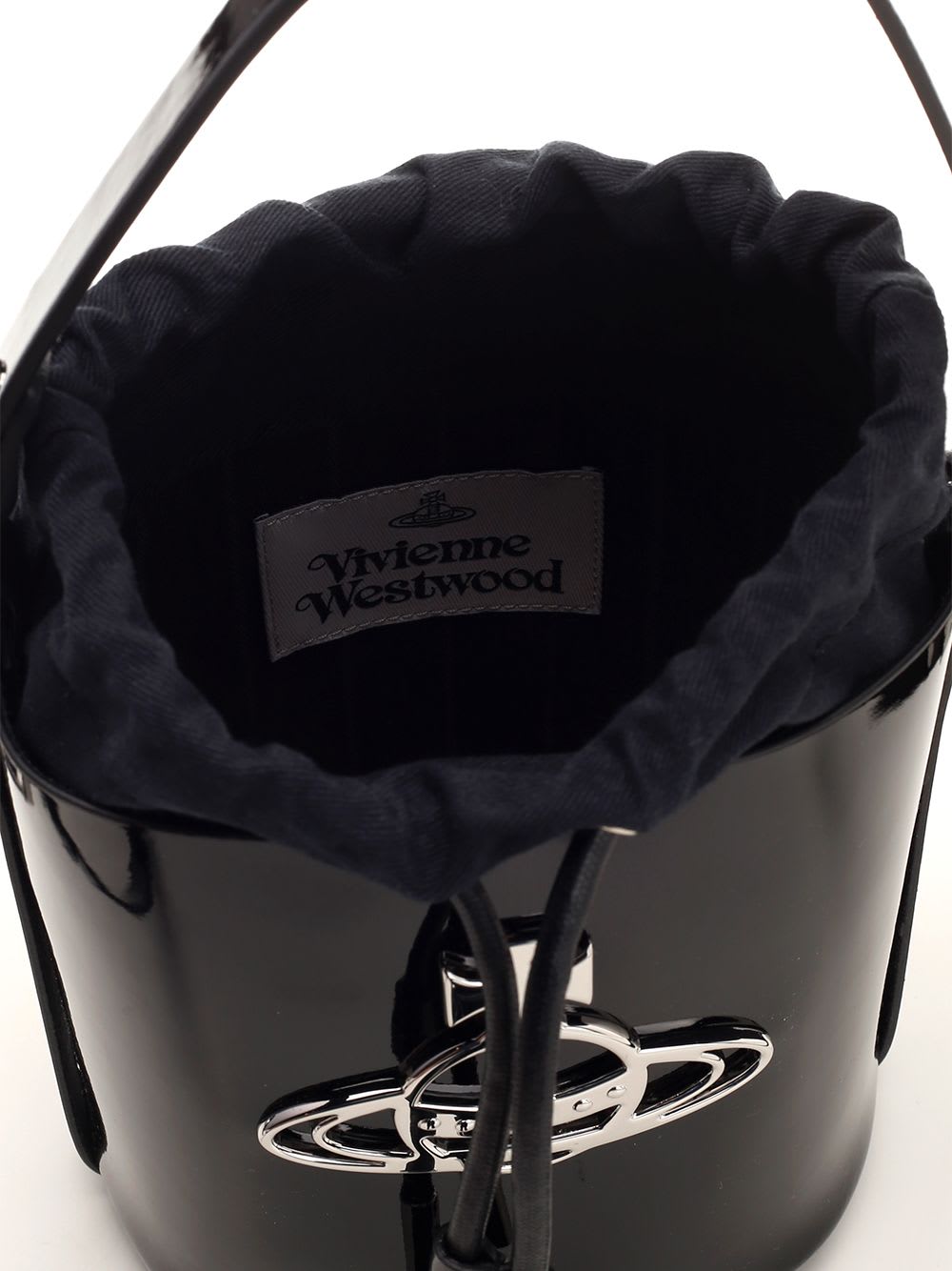 Shop Vivienne Westwood Drawstring Bucket Bag In Black