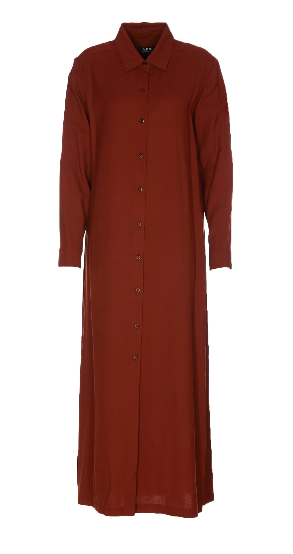 Apc Robe Gwyneth Dress In Brown