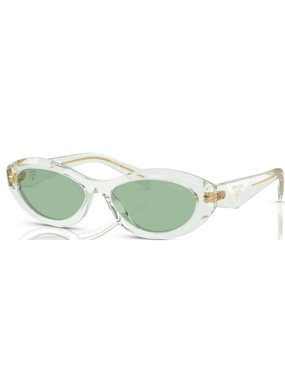 Shop Prada Round Frame Sunglasses In 14r20e