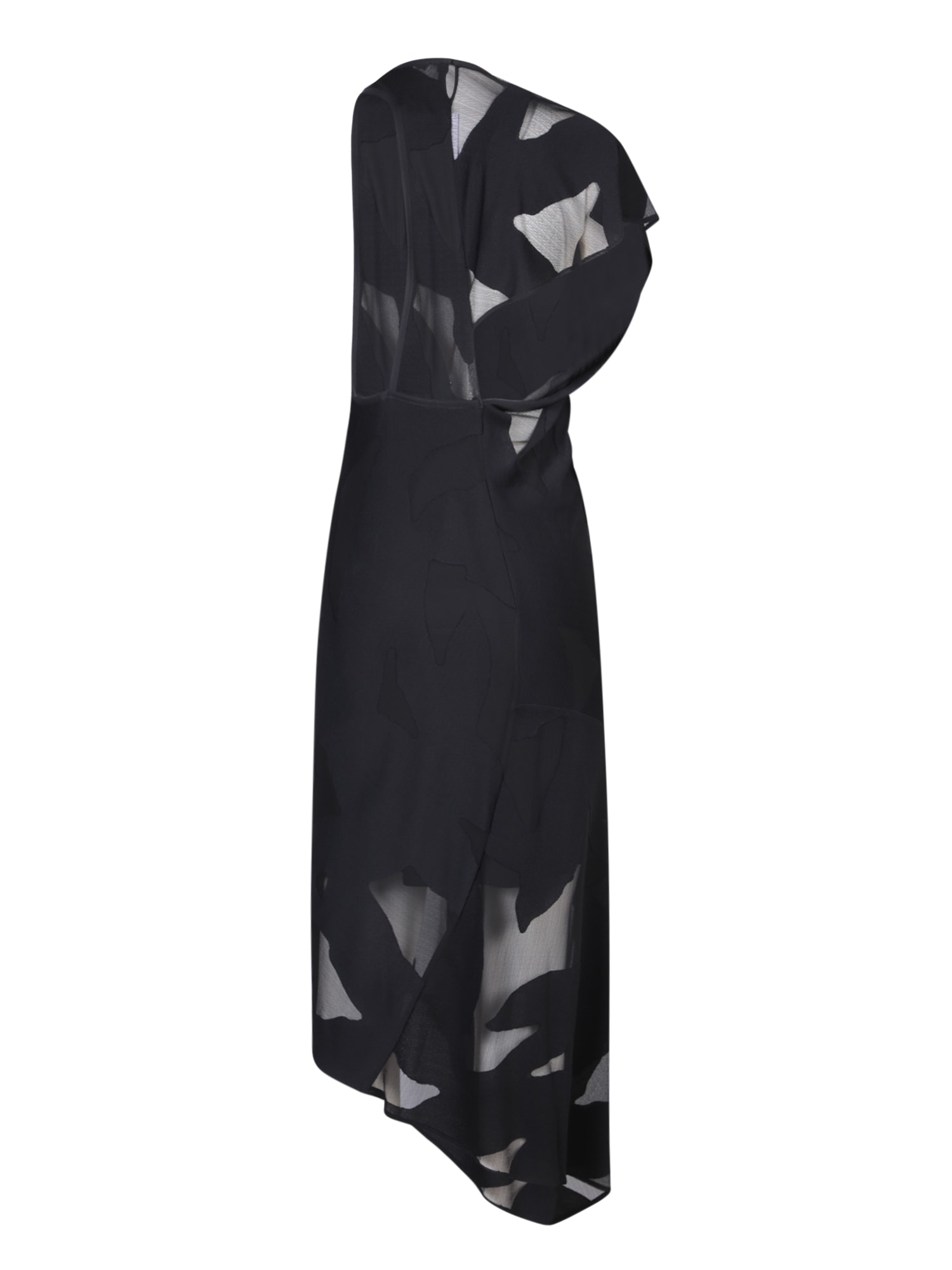Shop Iro Black Asymmetric Midi Dress
