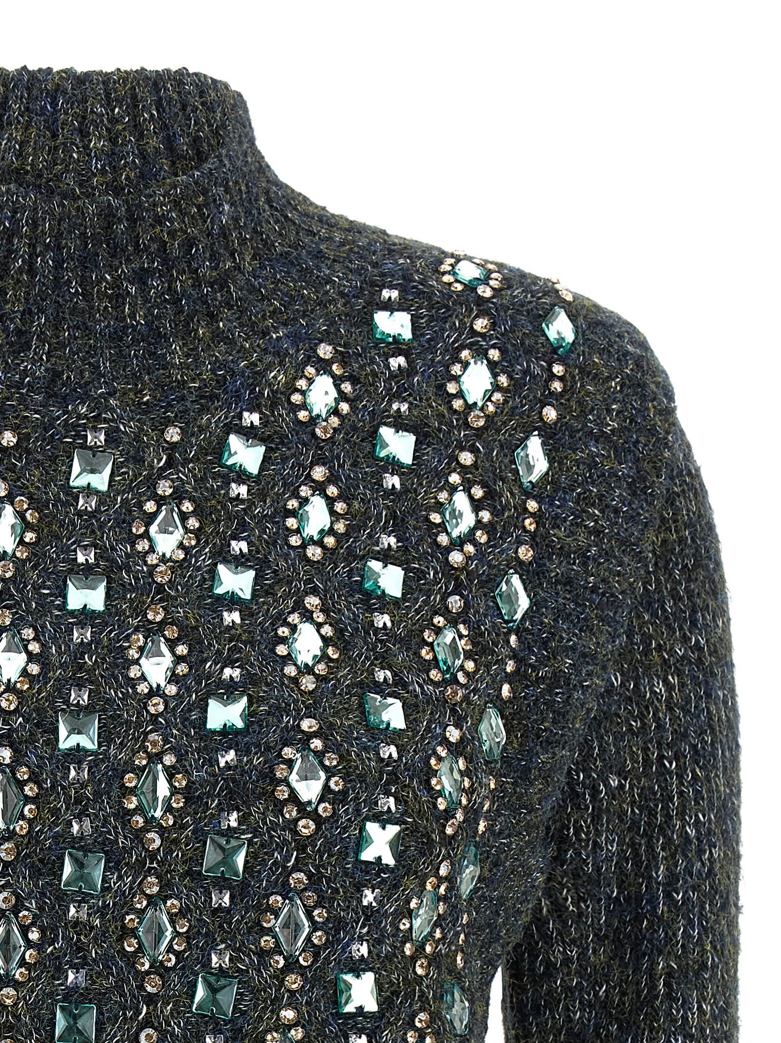 Pinko Mirror Image Turtleneck Sweater In Multi