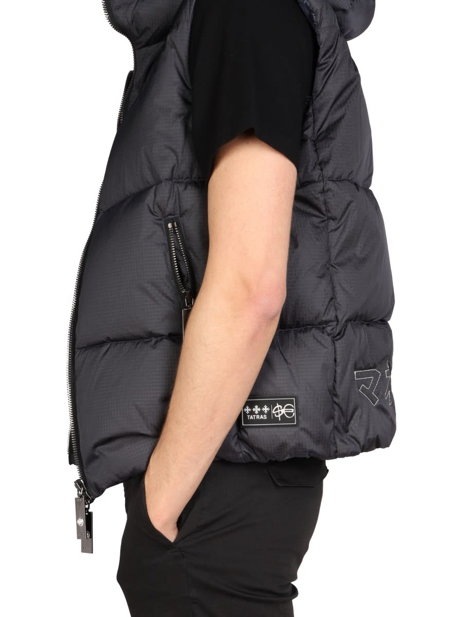 Shop Tatras Hooded Vest In Black