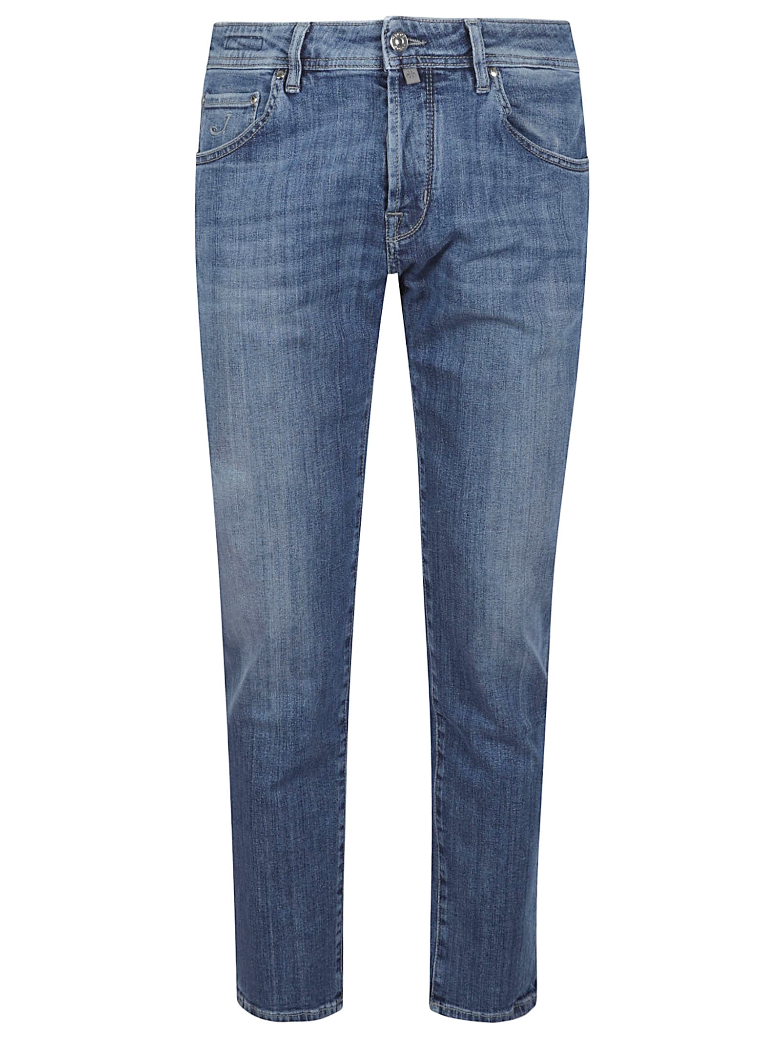 Jacob Cohen 5 Pockets Slim Cropped Scott Jeans In Animal Print