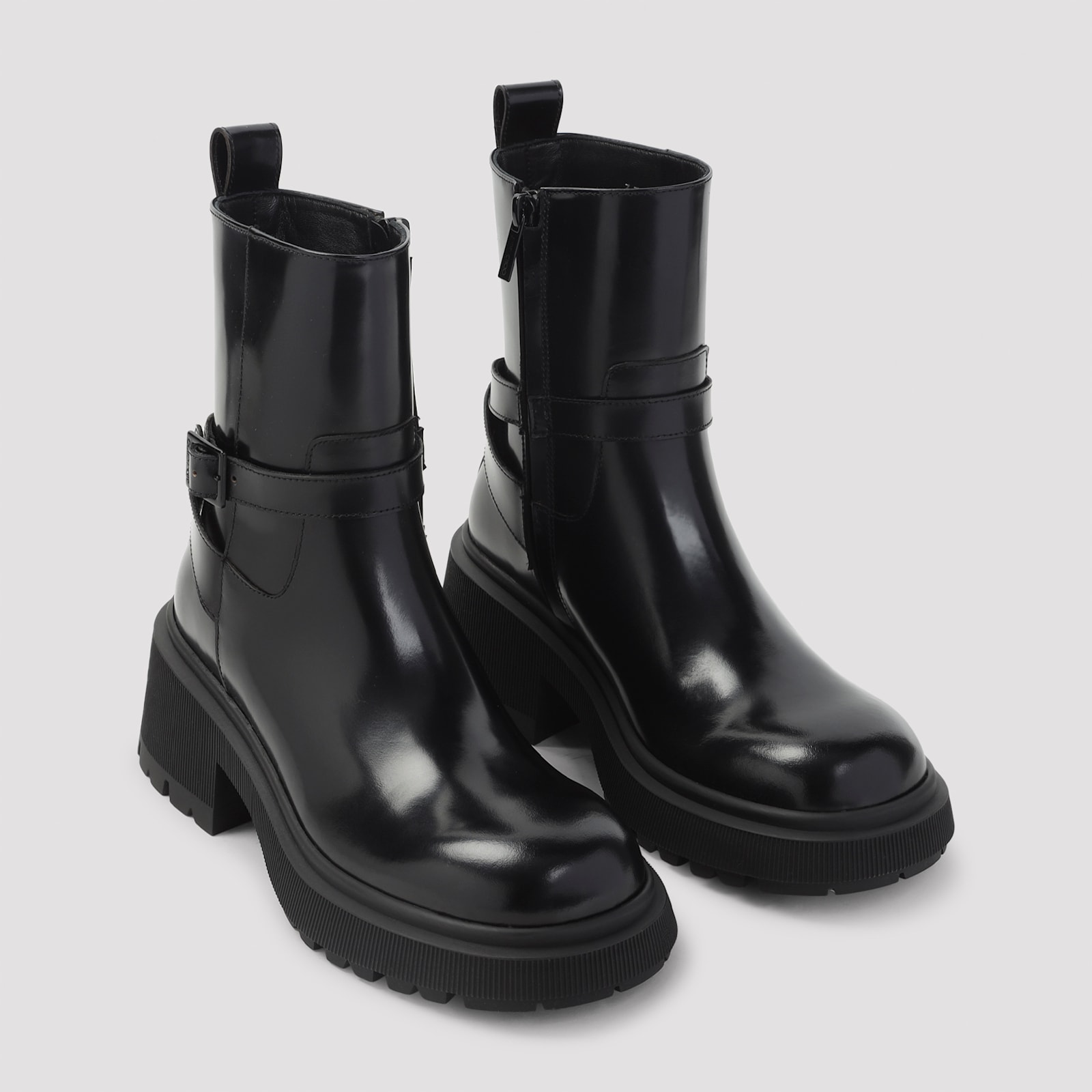Jimmy Choo Soft Box Calf Conny Flat Boots Women In Black