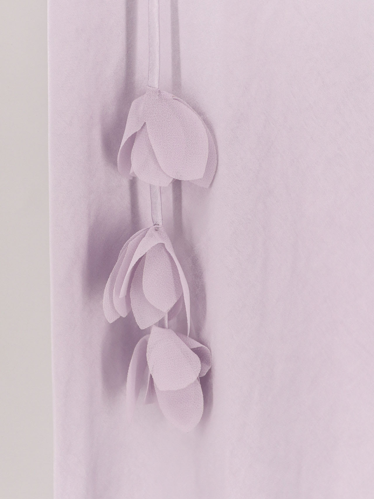 Self-portrait Lilac Satin Flower Maxi Dress Dresses Violet In Pink