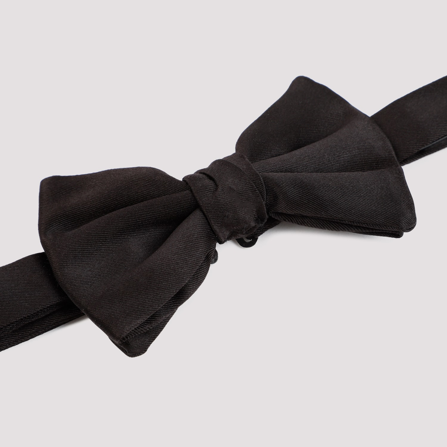 Giorgio Armani Metallic Dot Print Silk Bow Tie In Nero