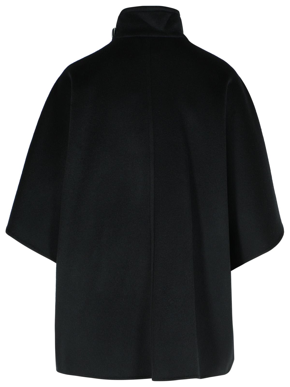Max Mara Derrik Black Cashmere Cape In Black