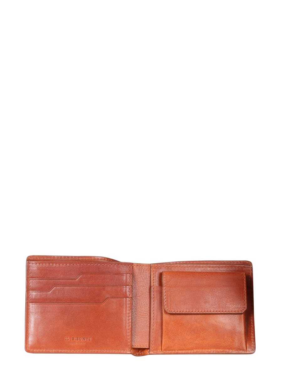 Shop Il Bisonte Leather Bifold Wallet In Brown