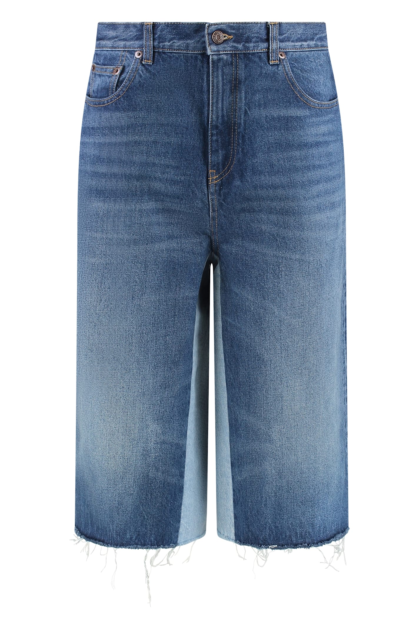 Chloé Denim Bermuda Shorts In Blue