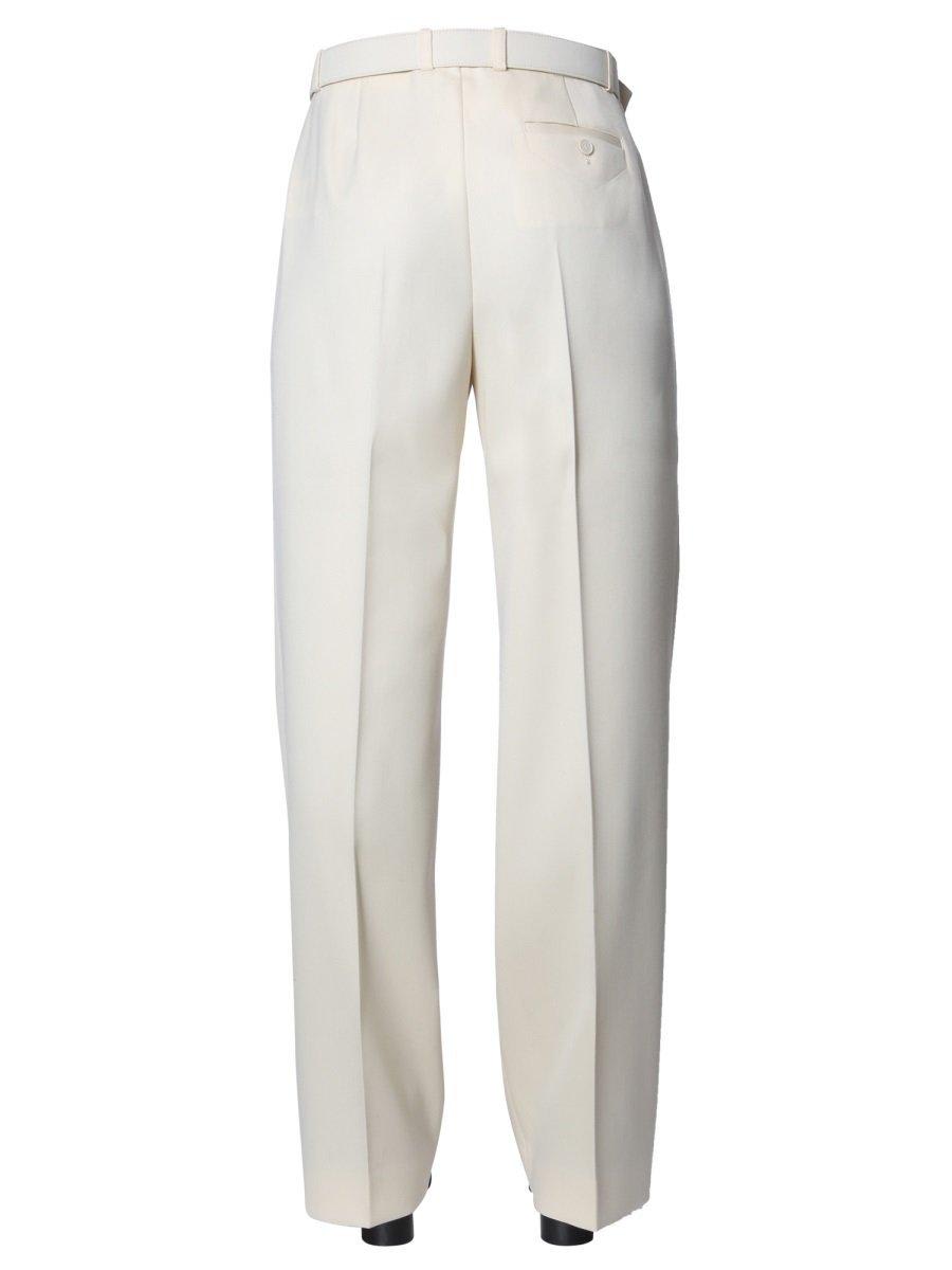 Shop Givenchy Belted Tailored Pants In White