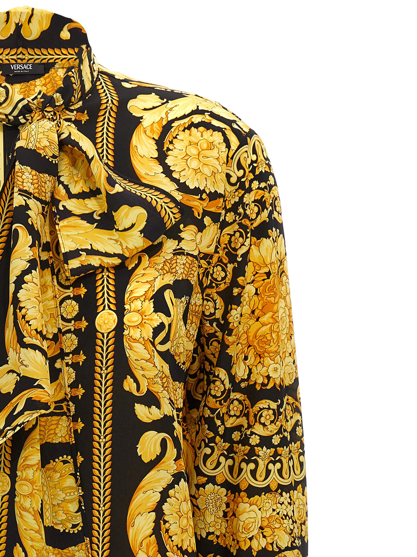 Shop Versace Barocco Shirt In Multicolor