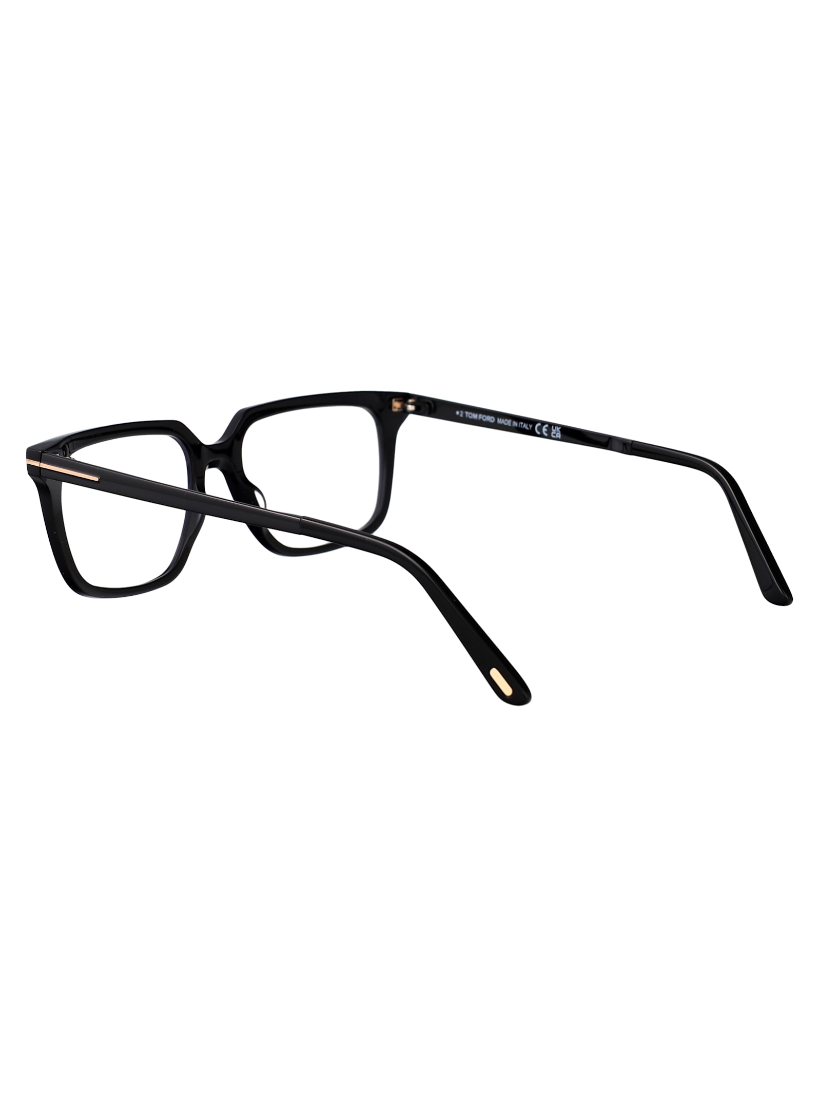 Tom Ford Womens Black Tr001853 Round-frame Acetate Optical Glasses In Nero Lucido
