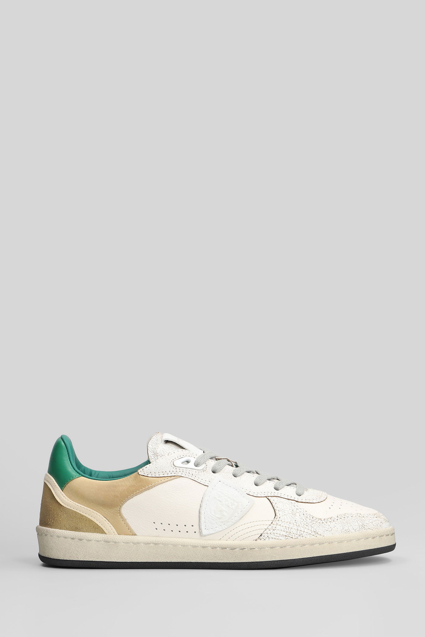 Philippe Model Pgal Low Sneakers In White Leather In Multi