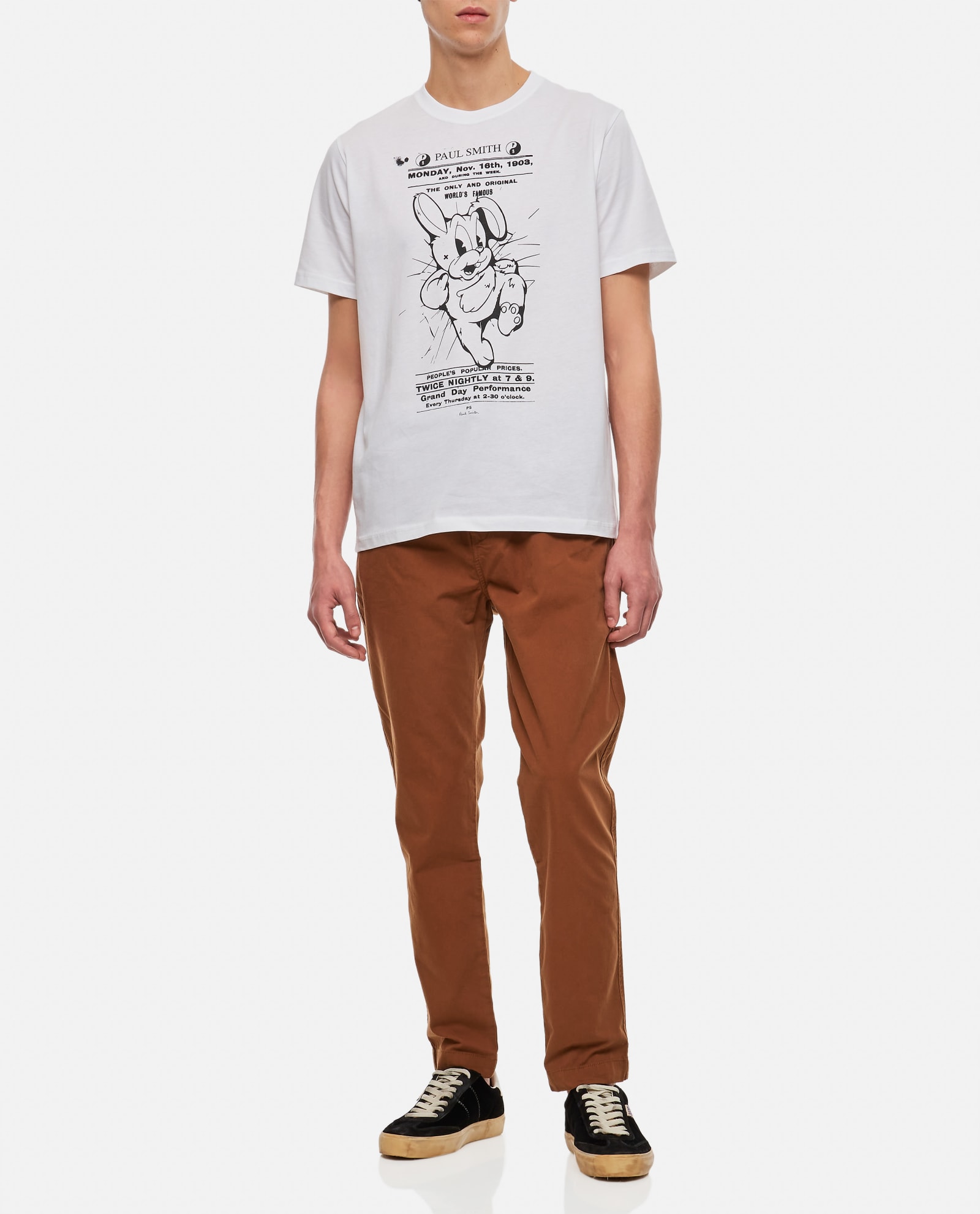 Shop Ps By Paul Smith Rabbit Poster T-shirt In White