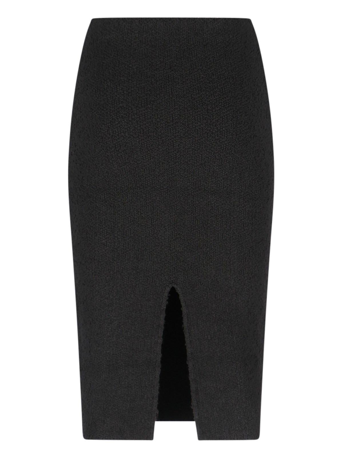 Shop Bottega Veneta Pencil Skirt In Black