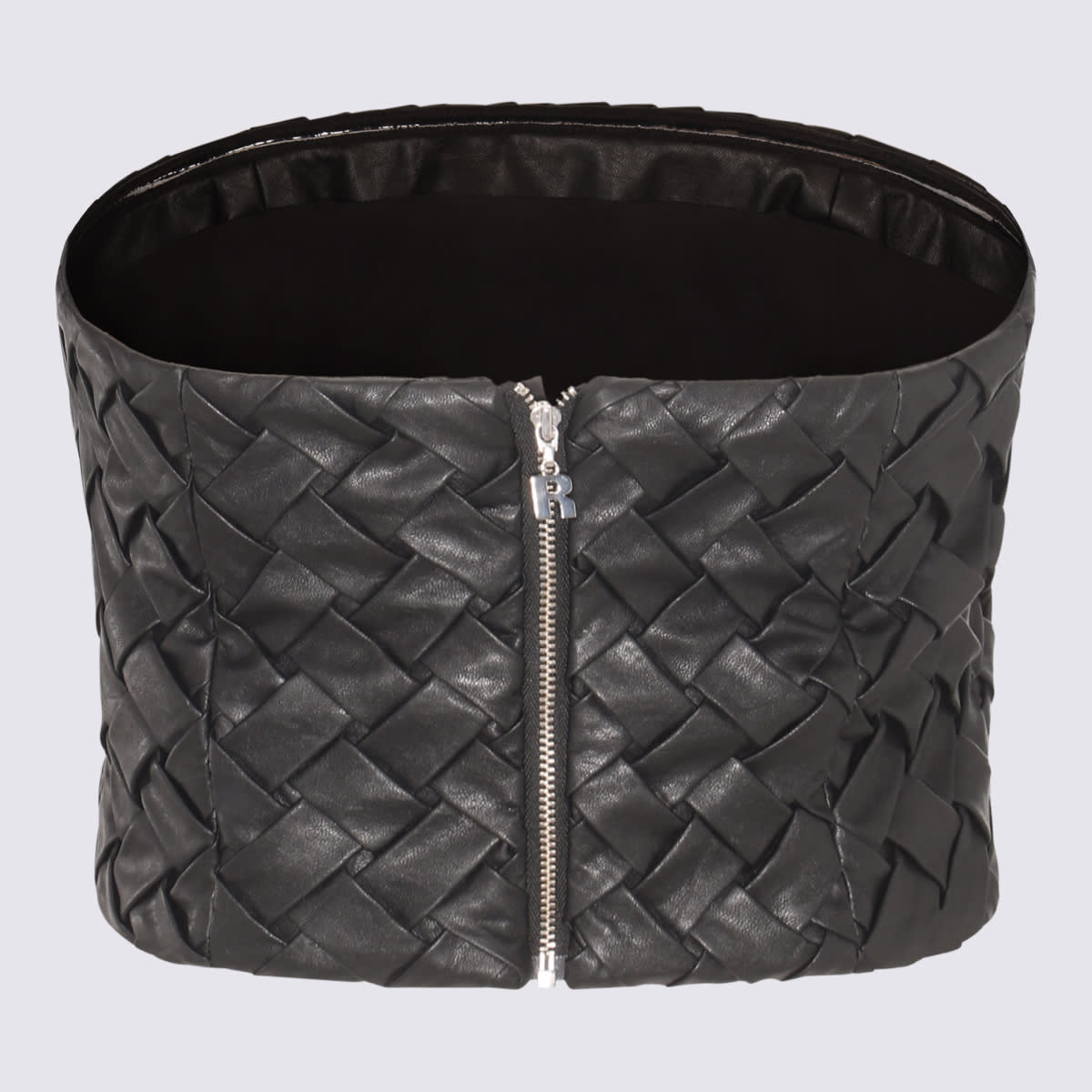 Rotate Birger Christensen Black Faux Leather Top