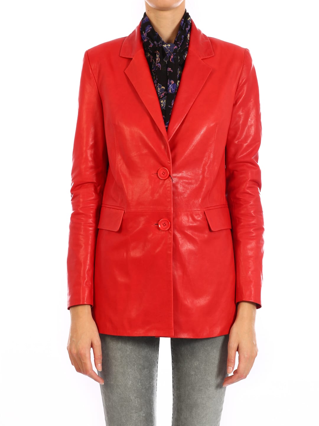 ARMA RED LEATHER JACKET,11286540