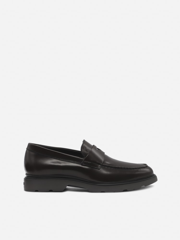 Hogan H393 Leather Loafers