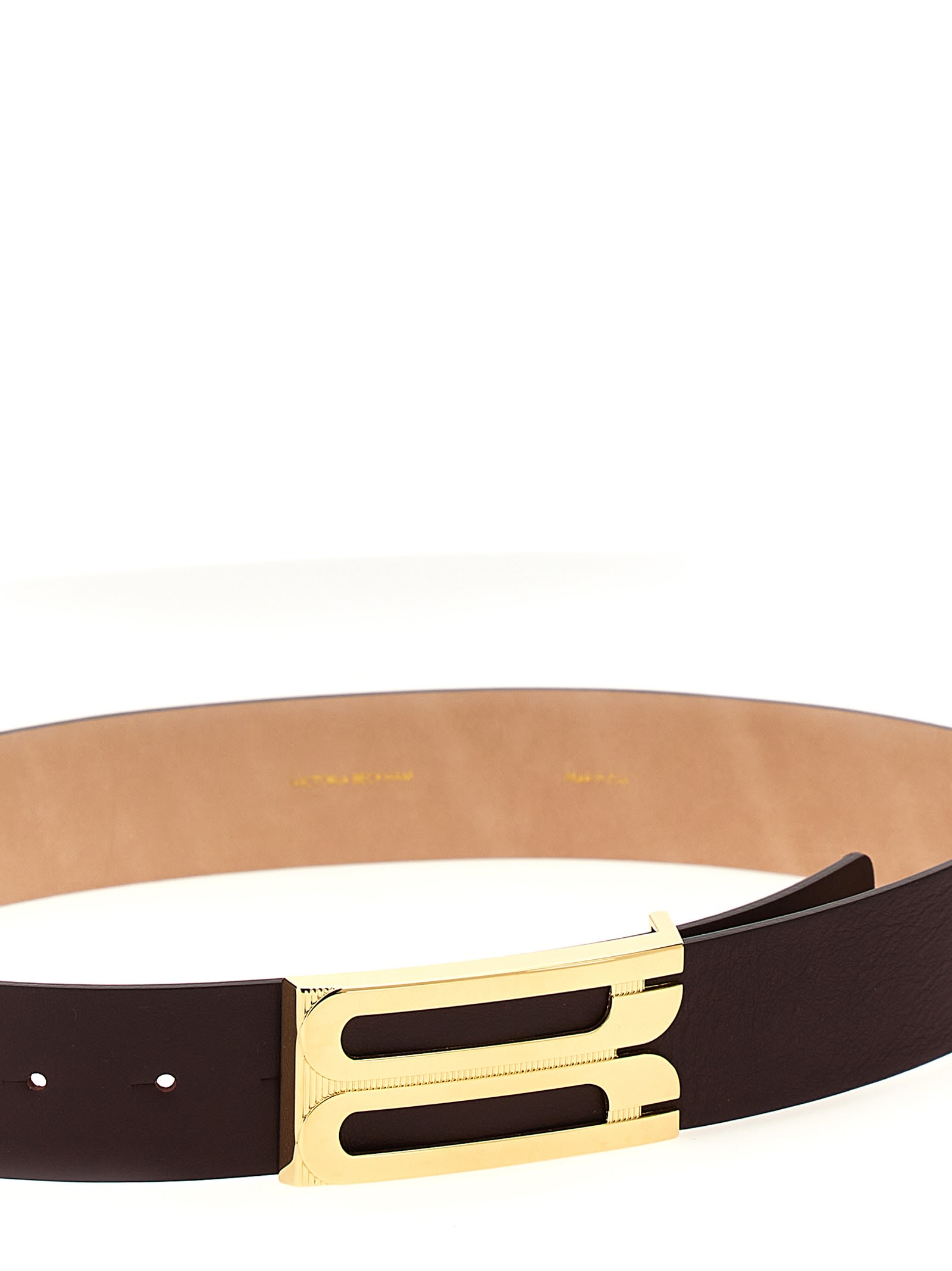 Shop Victoria Beckham Jumbo Frame Belt In Bordeaux