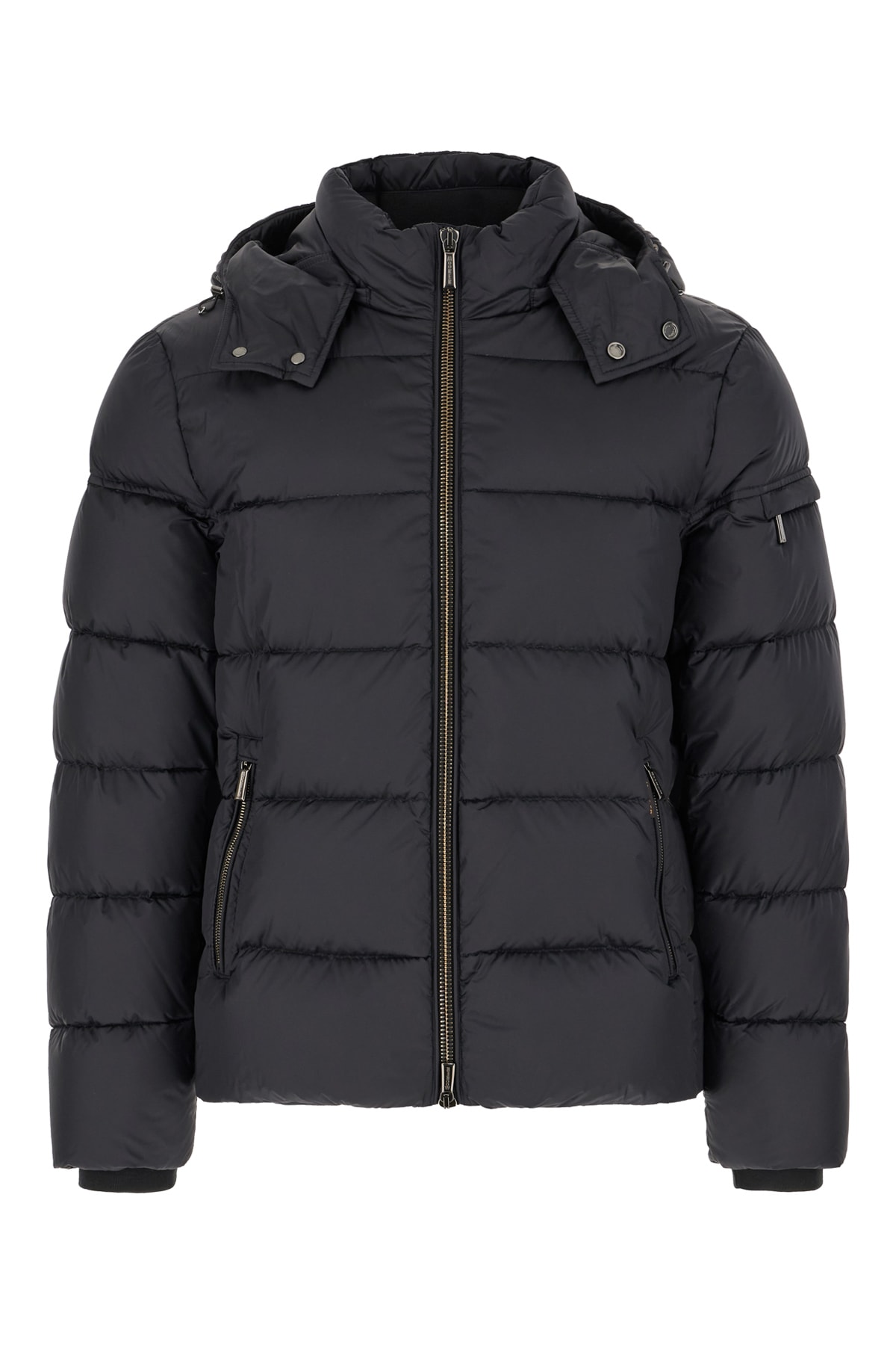 Moorer Padded Jackets With Hood And Side Pockets In Blu