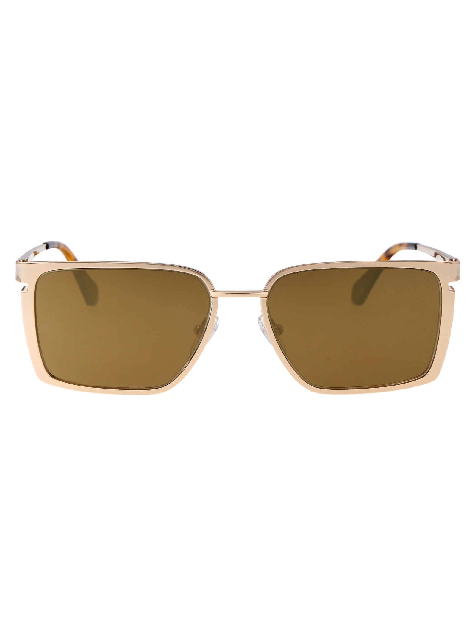 Off-white Rectangular Yoder Sunglasses In 7676 Gold Gold