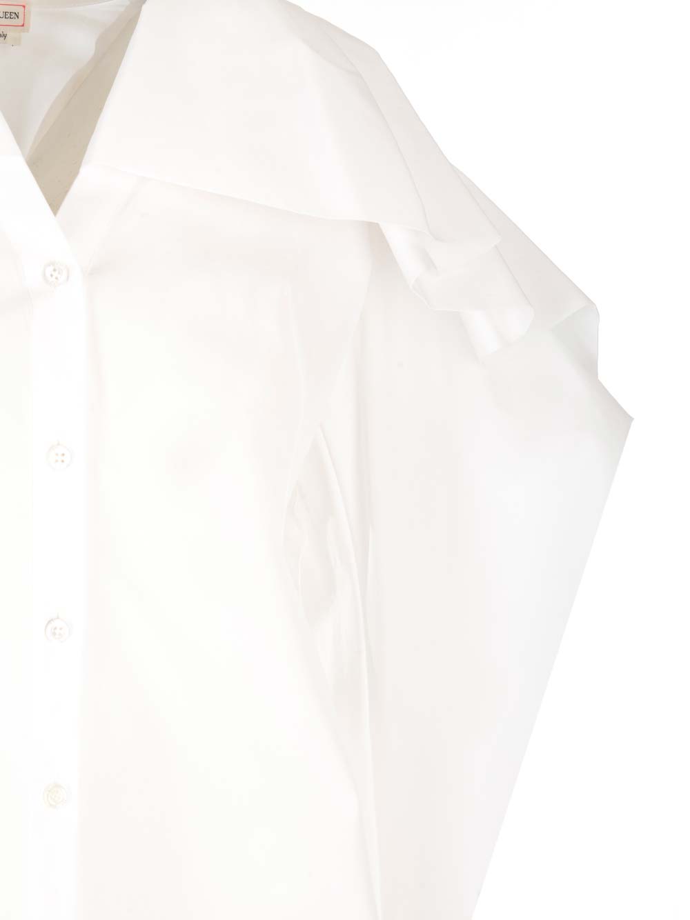 Shop Alexander Mcqueen Shirt With Drape In White