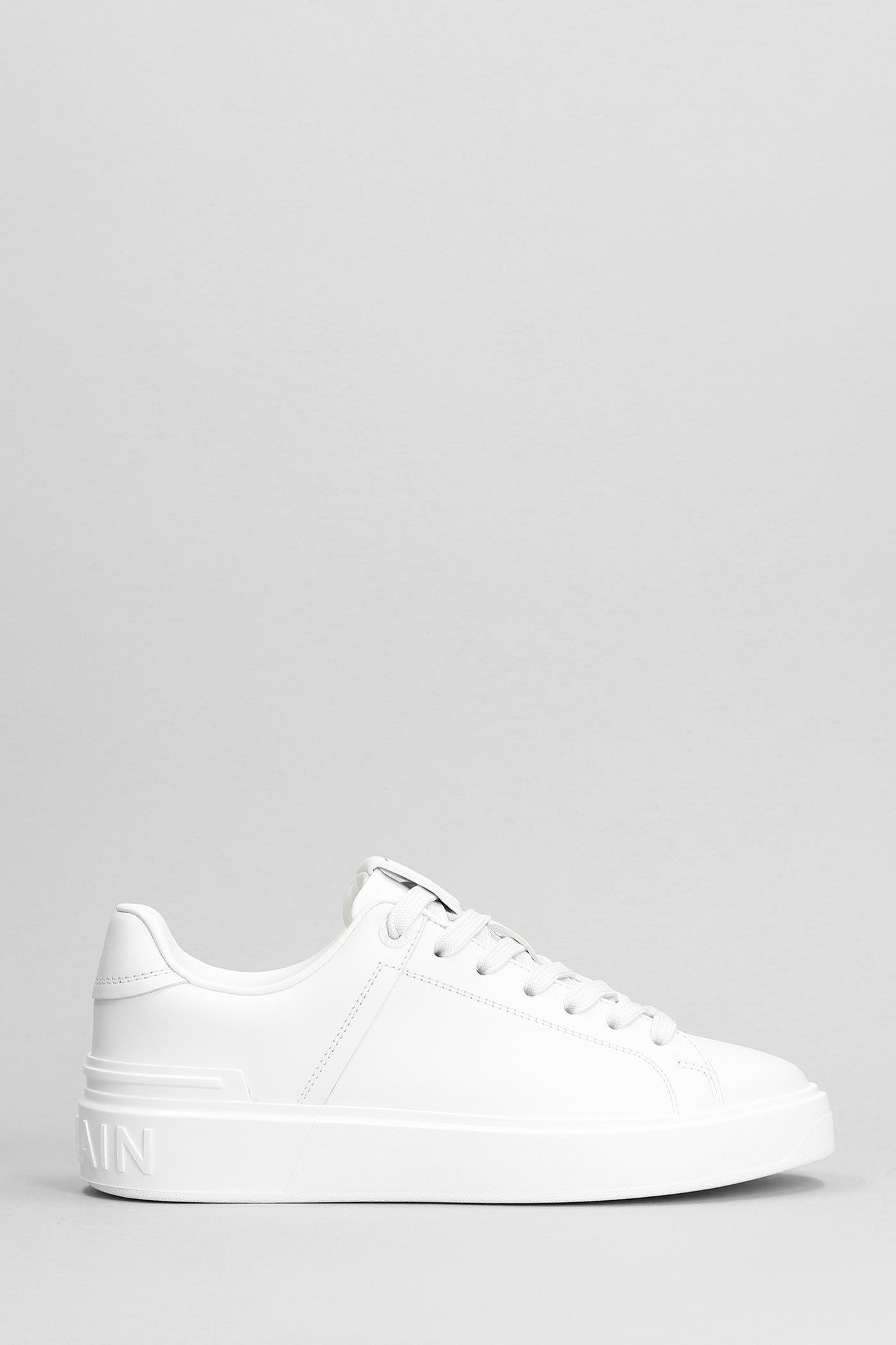 B Court Sneakers In White Leather