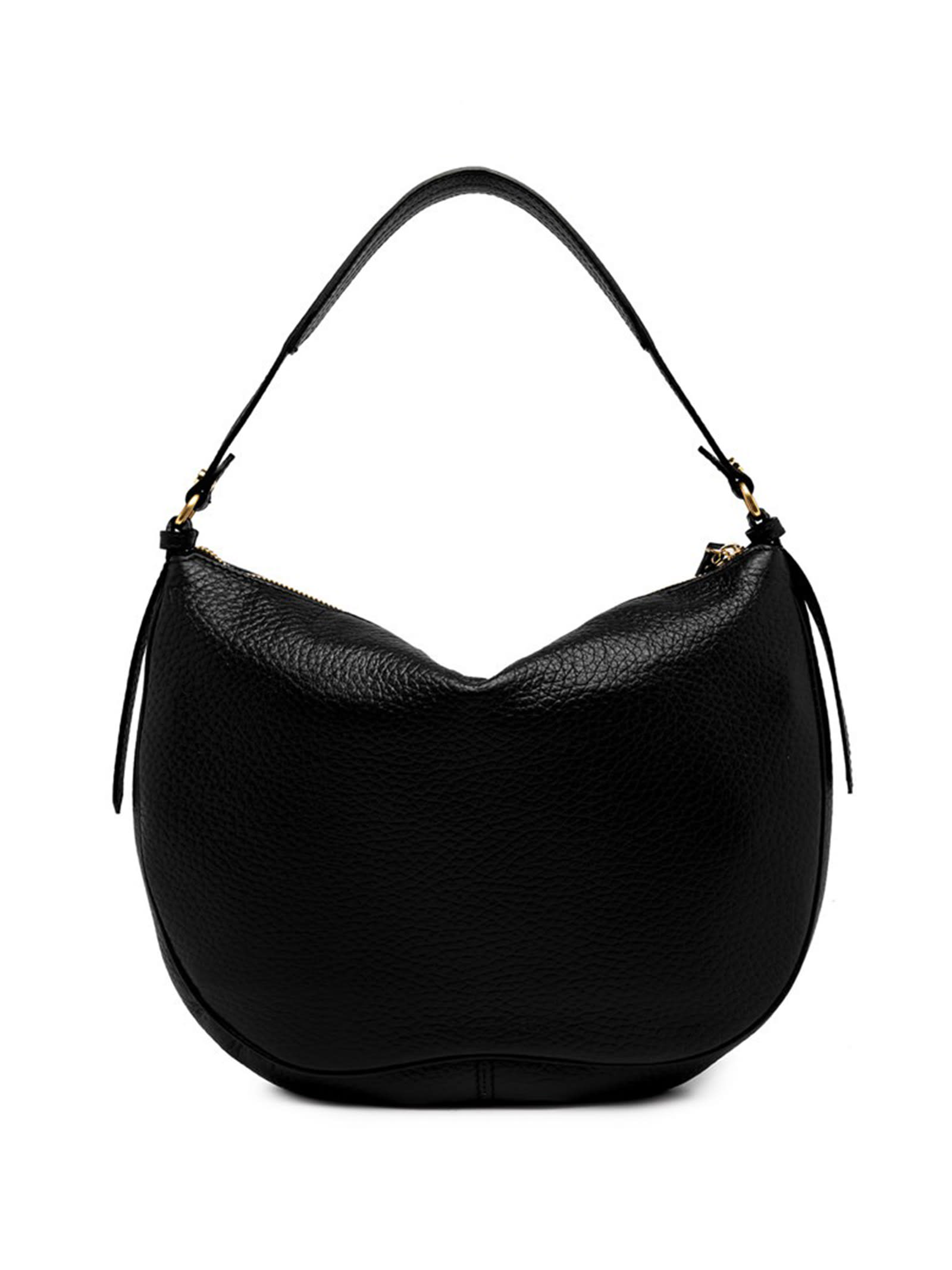 Shop Gianni Chiarini Leather Chiara Shoulder Bag In Nero