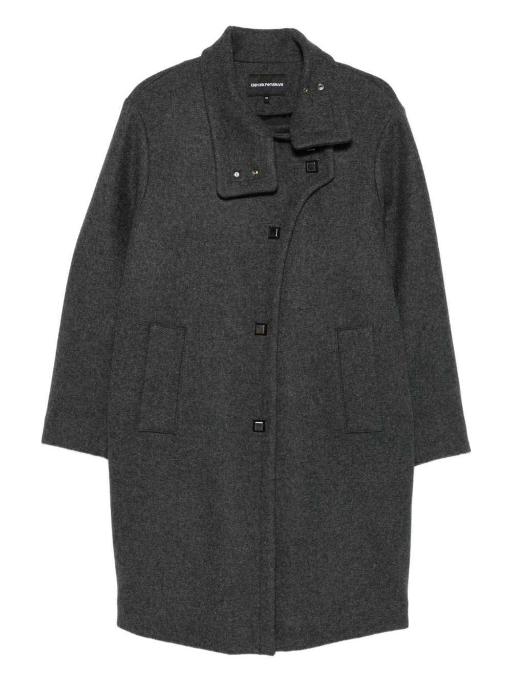 Emporio Armani Wool Coat In Gray