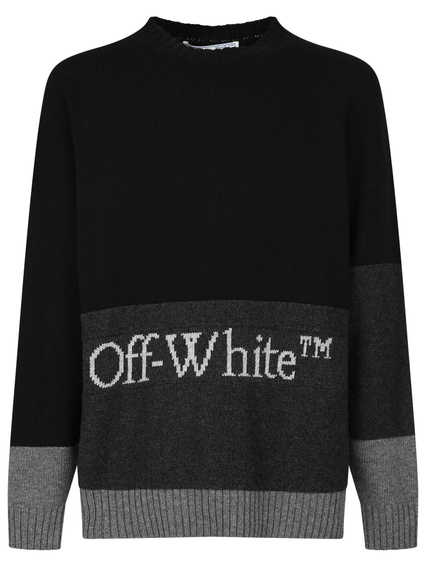 OFF-WHITE OFF-WHITE BRANDED SWEATER,OMHE048F21 KNI001 1001