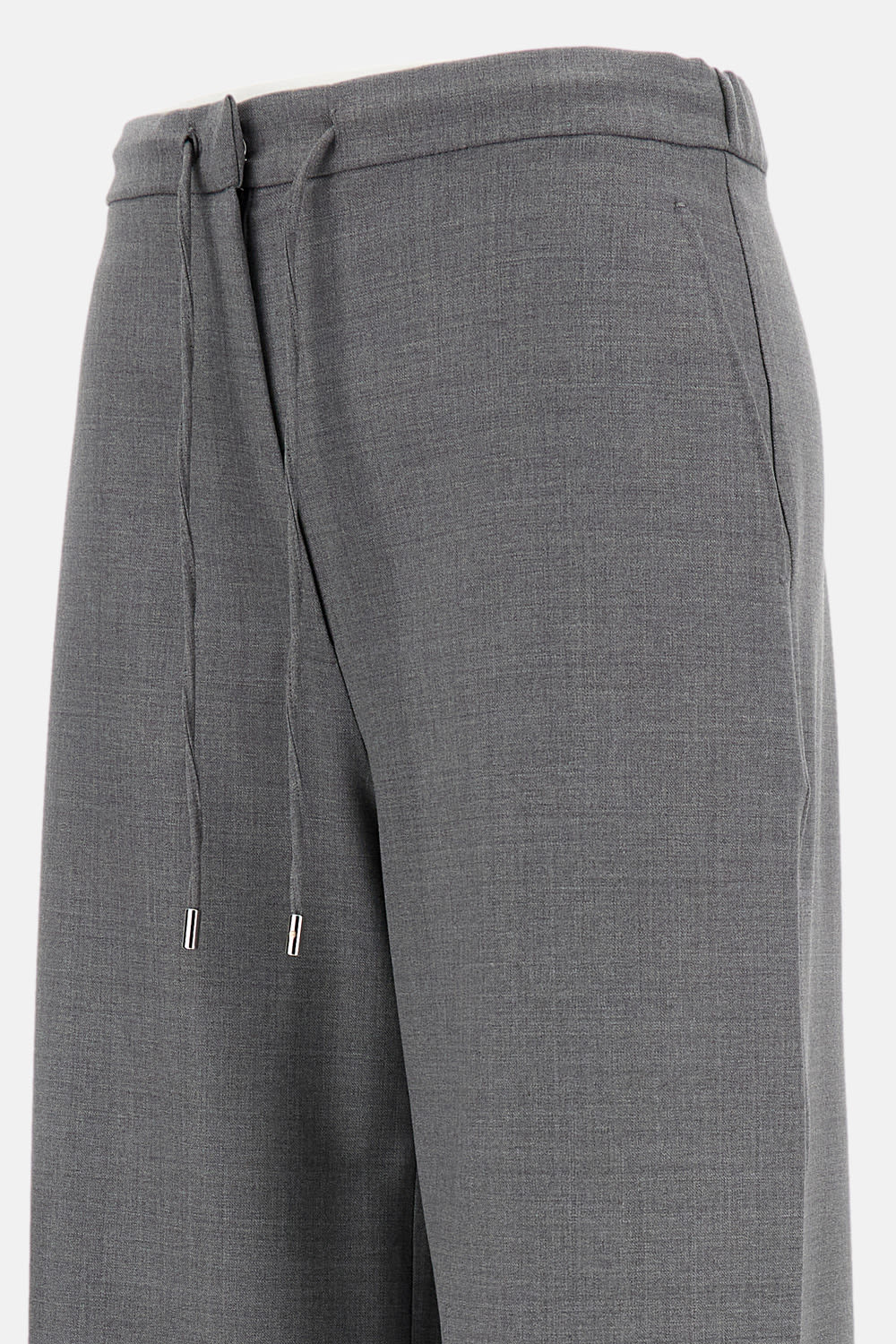 Max Mara Grey Denaro Solid Pants In Brown
