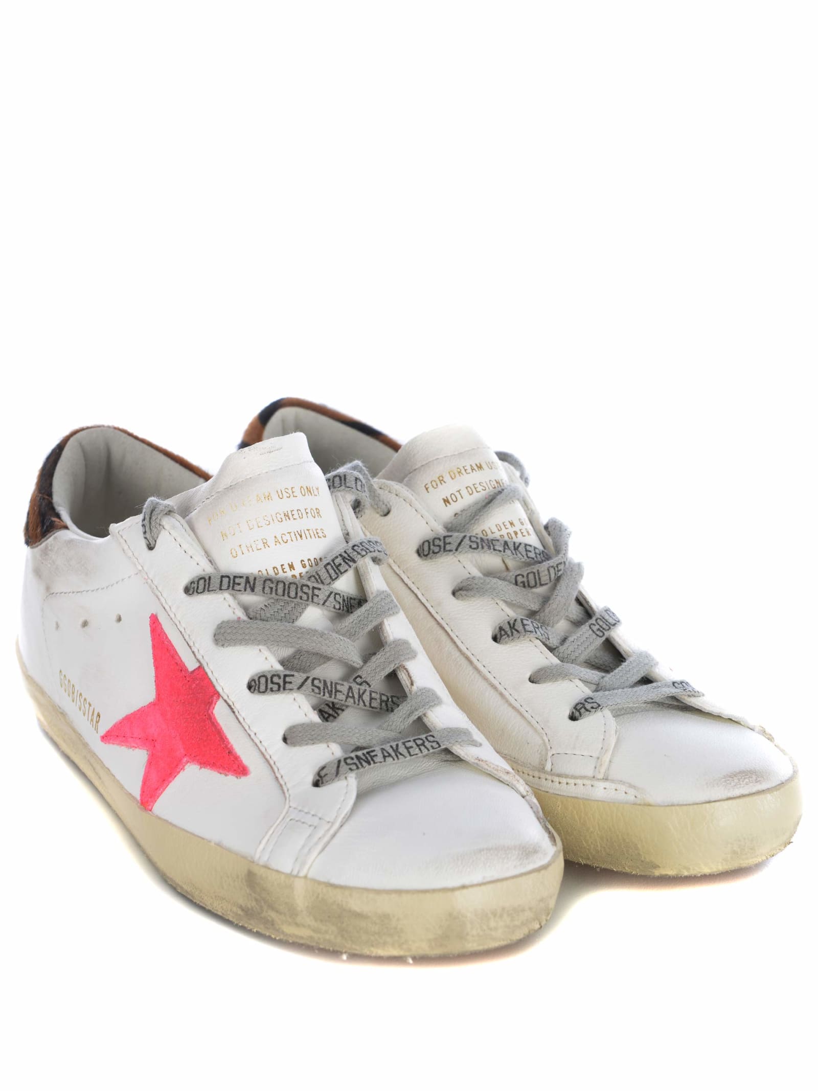 Shop Golden Goose Sneakers  Super Star In Leather In White