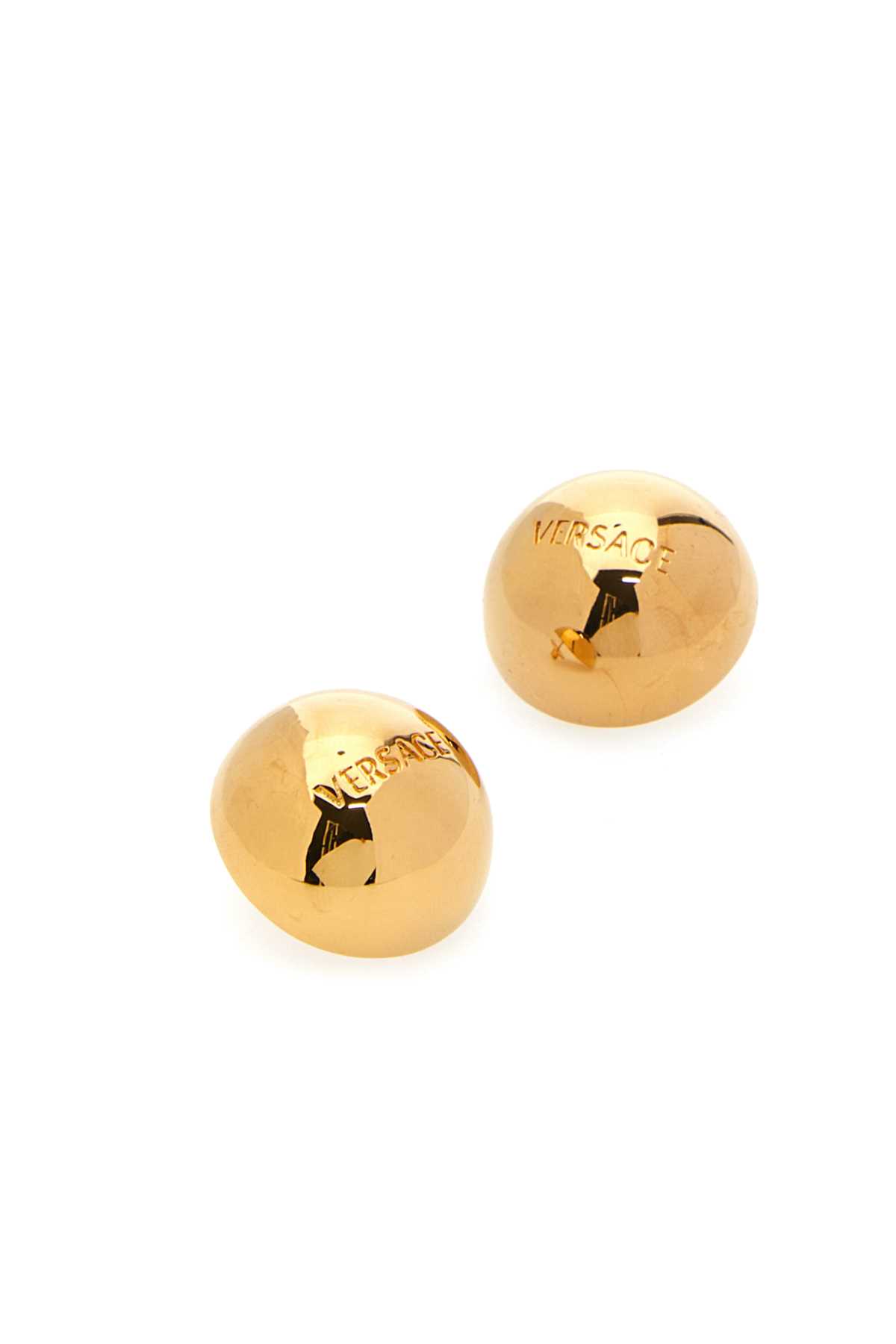 Versace Golden Metal Earrings In 3j000