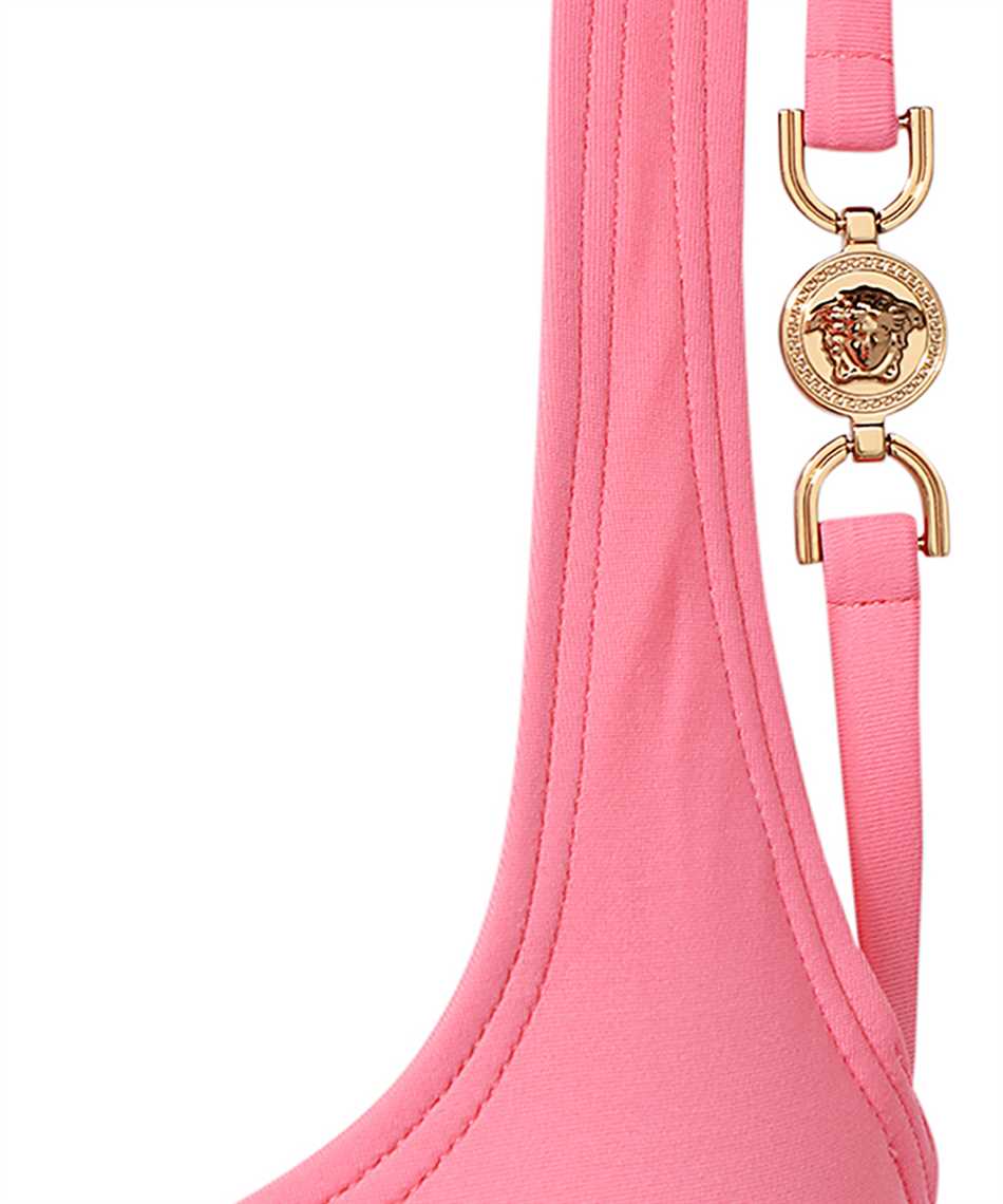 Shop Versace One-piece Swimsuit With Logo In Pink