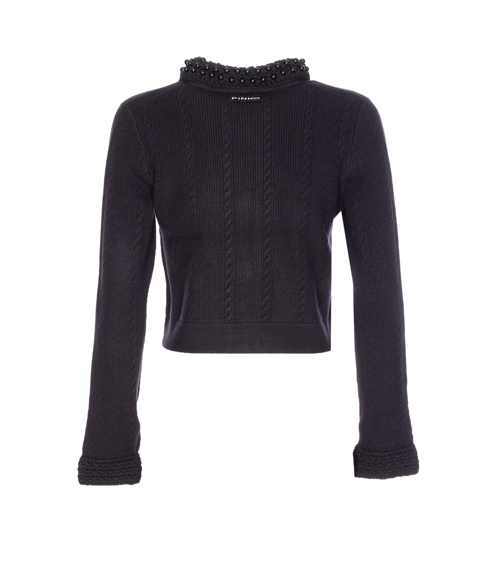 Pinko Black Masquerade Jacket With Pockets In Black