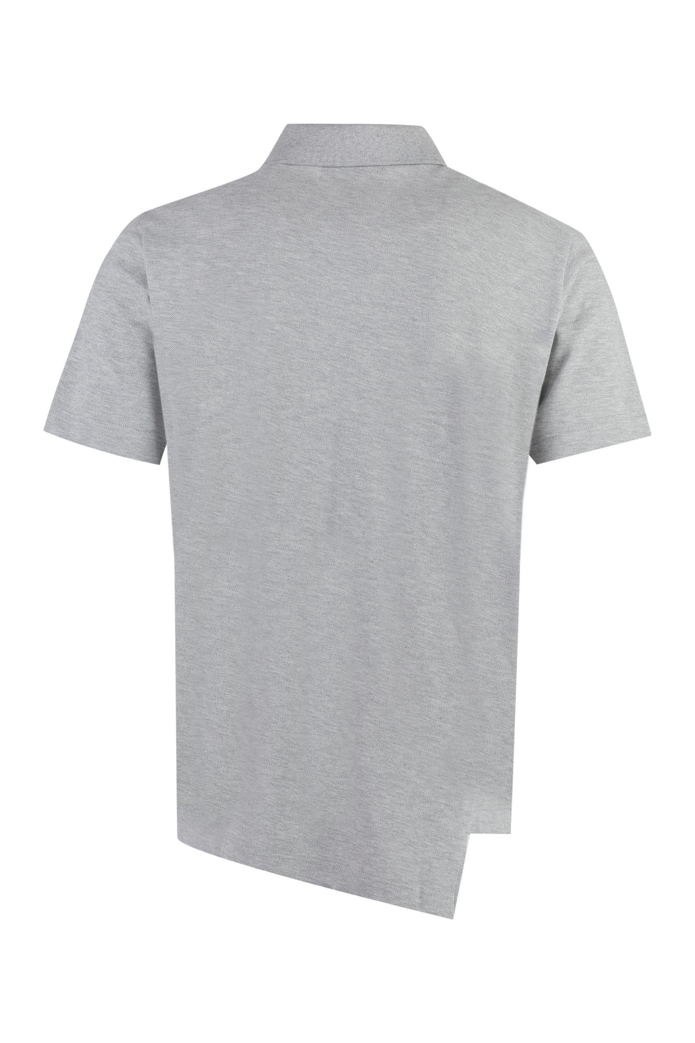Shop Comme Des Garçons Shirt Lacoste X Comme Des Garçons - Cotton-piqué Polo Shirt In Grey