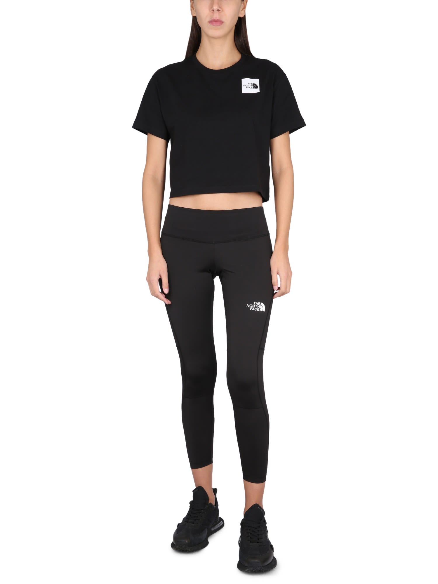 Shop The North Face Cropped T-shirt In Black