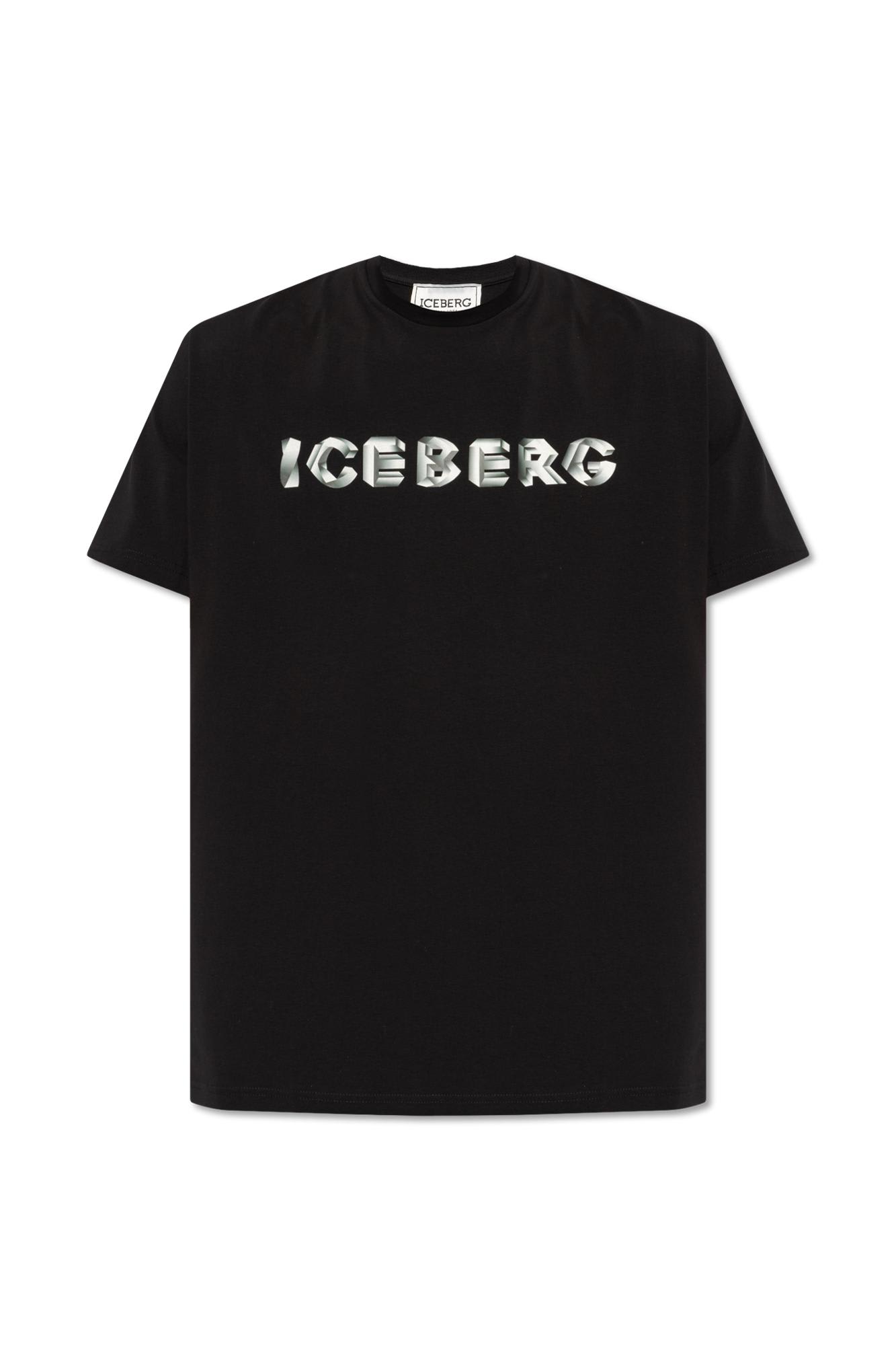 Shop Iceberg T-shirt With Logo In Black