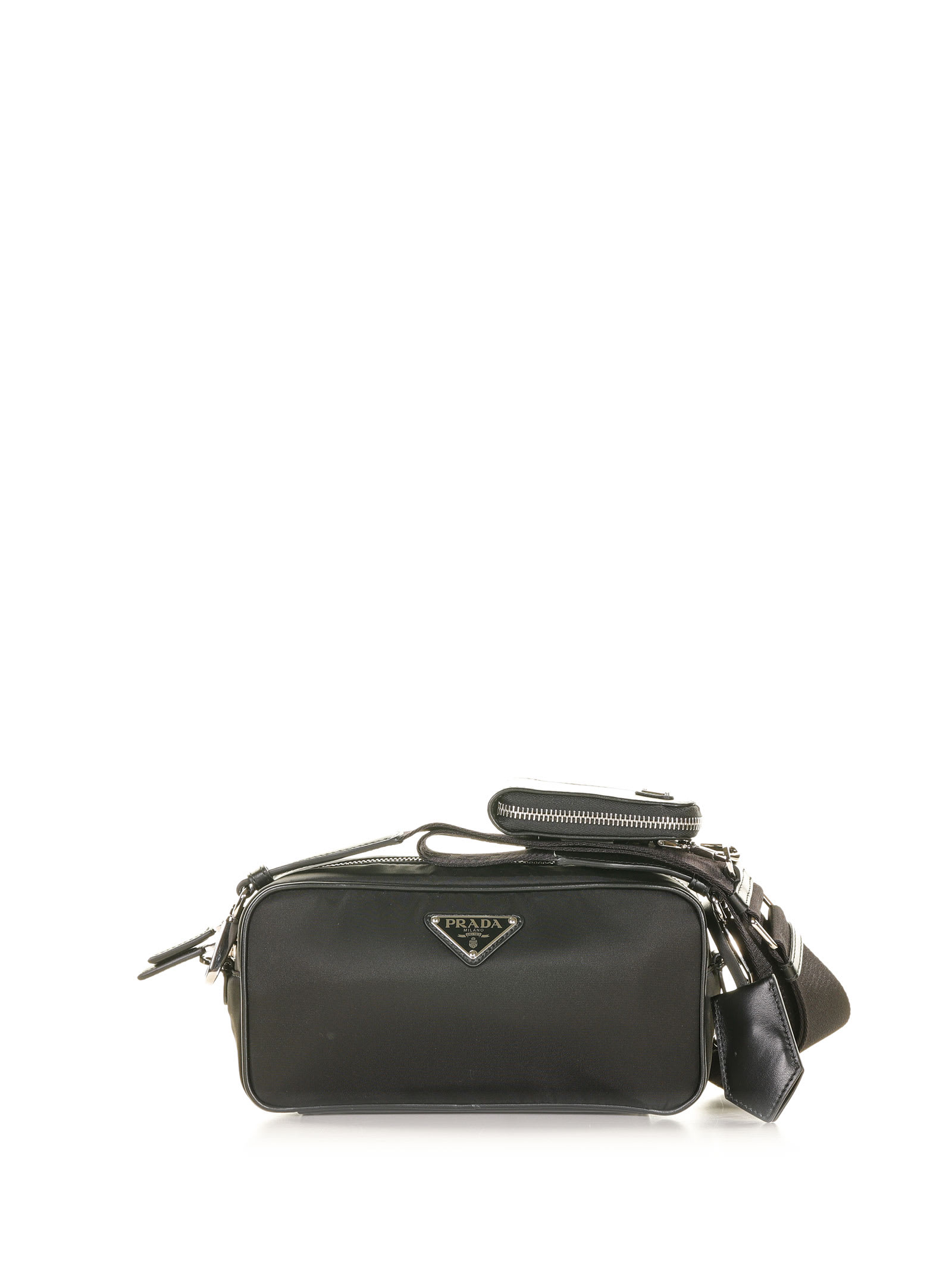 Prada Saffiano Mini Crossbody Bag, Black (Nero)