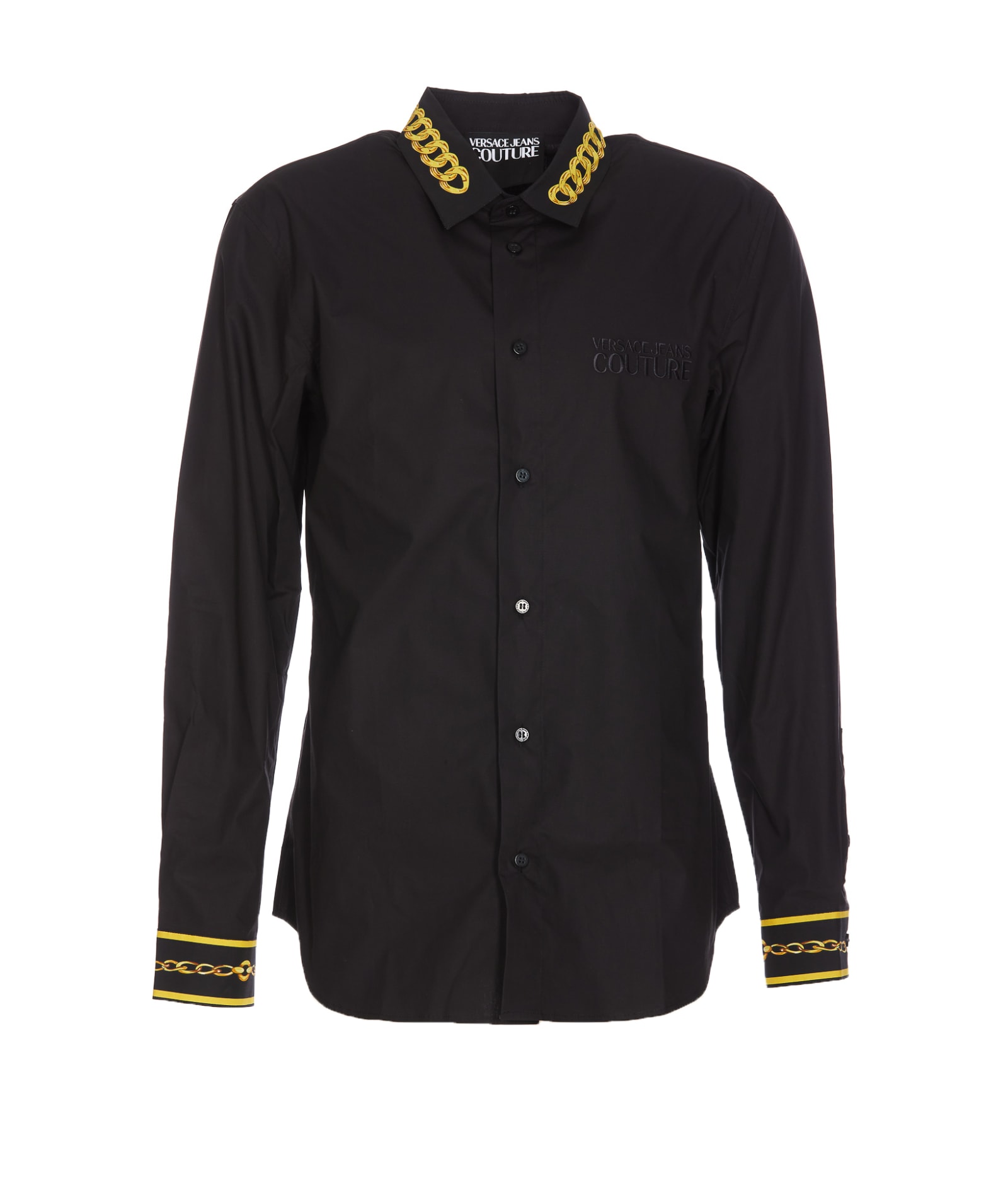 Shop Versace Jeans Couture Chain Couture Shirt In Black