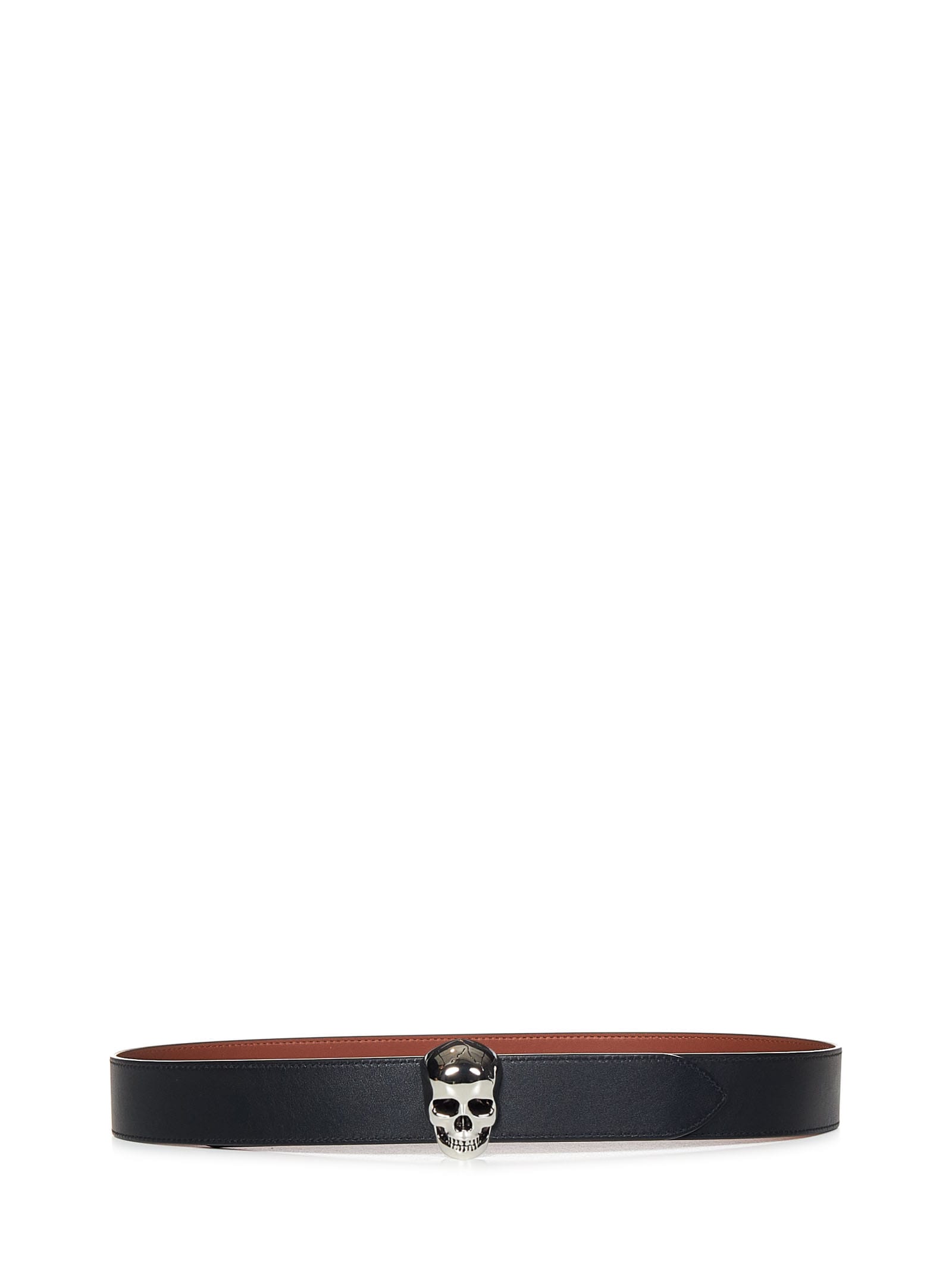 Shop Alexander Mcqueen Skull 3d Belt In Black