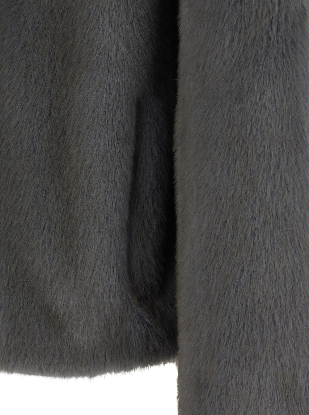 P.a.r.o.s.h Parosh Faux Fur Jacket In Gray