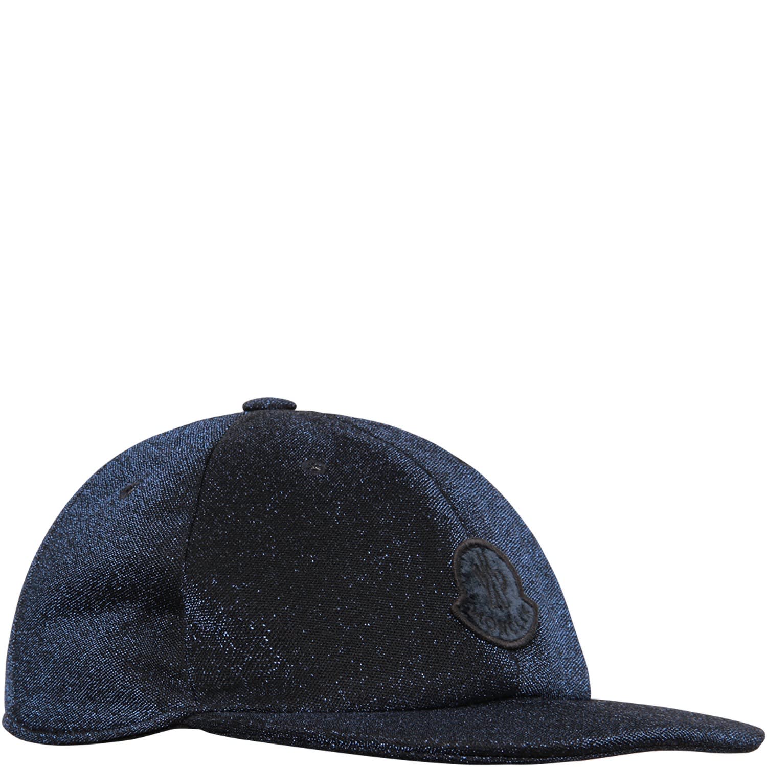 Moncler Blue Hat With Black Logo