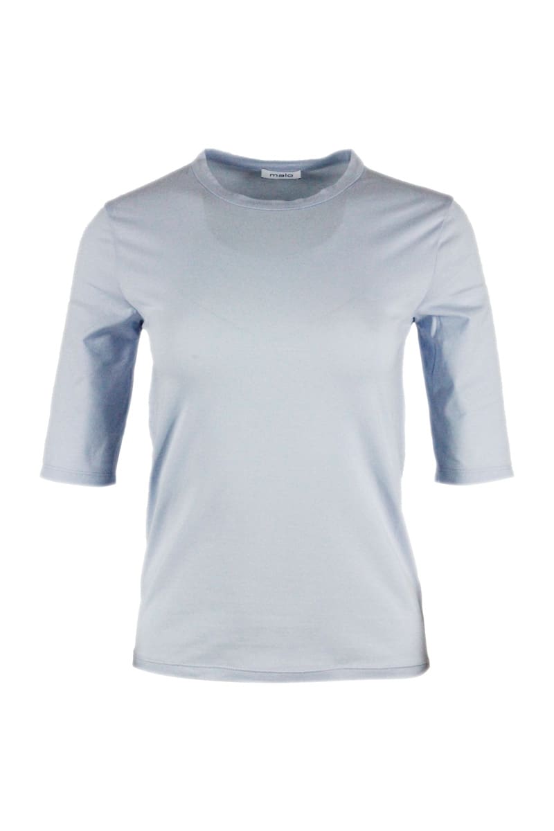 Malo Short-sleeved Crew Neck T-shirt In Cotton Jersey