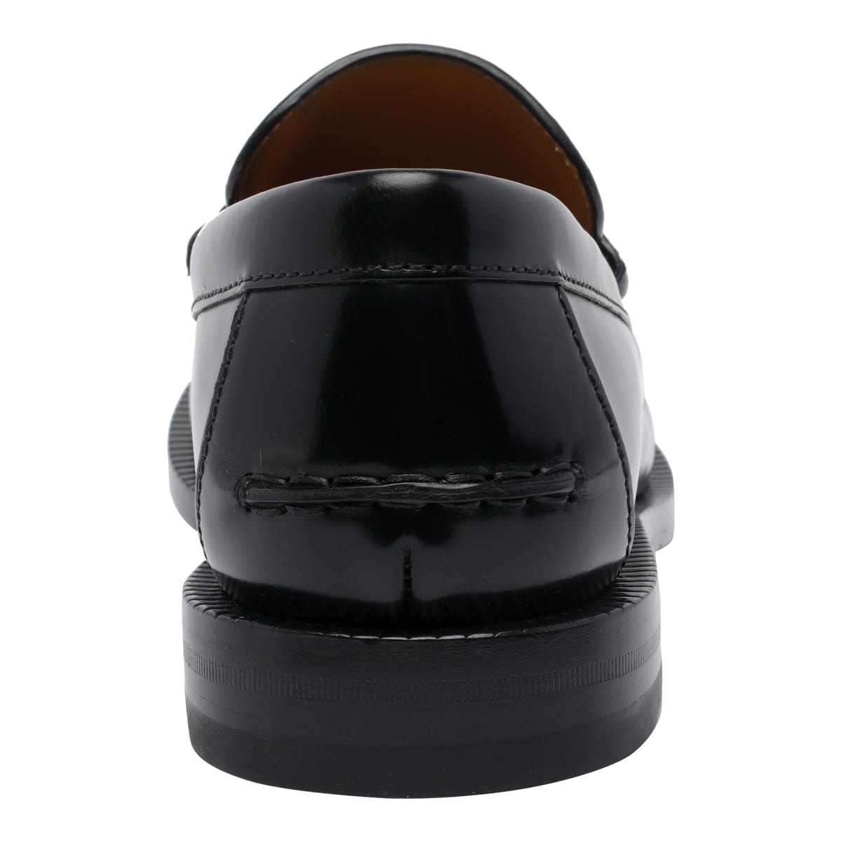 Gucci Round Toe Leather Loafers With Removable Detail In Black