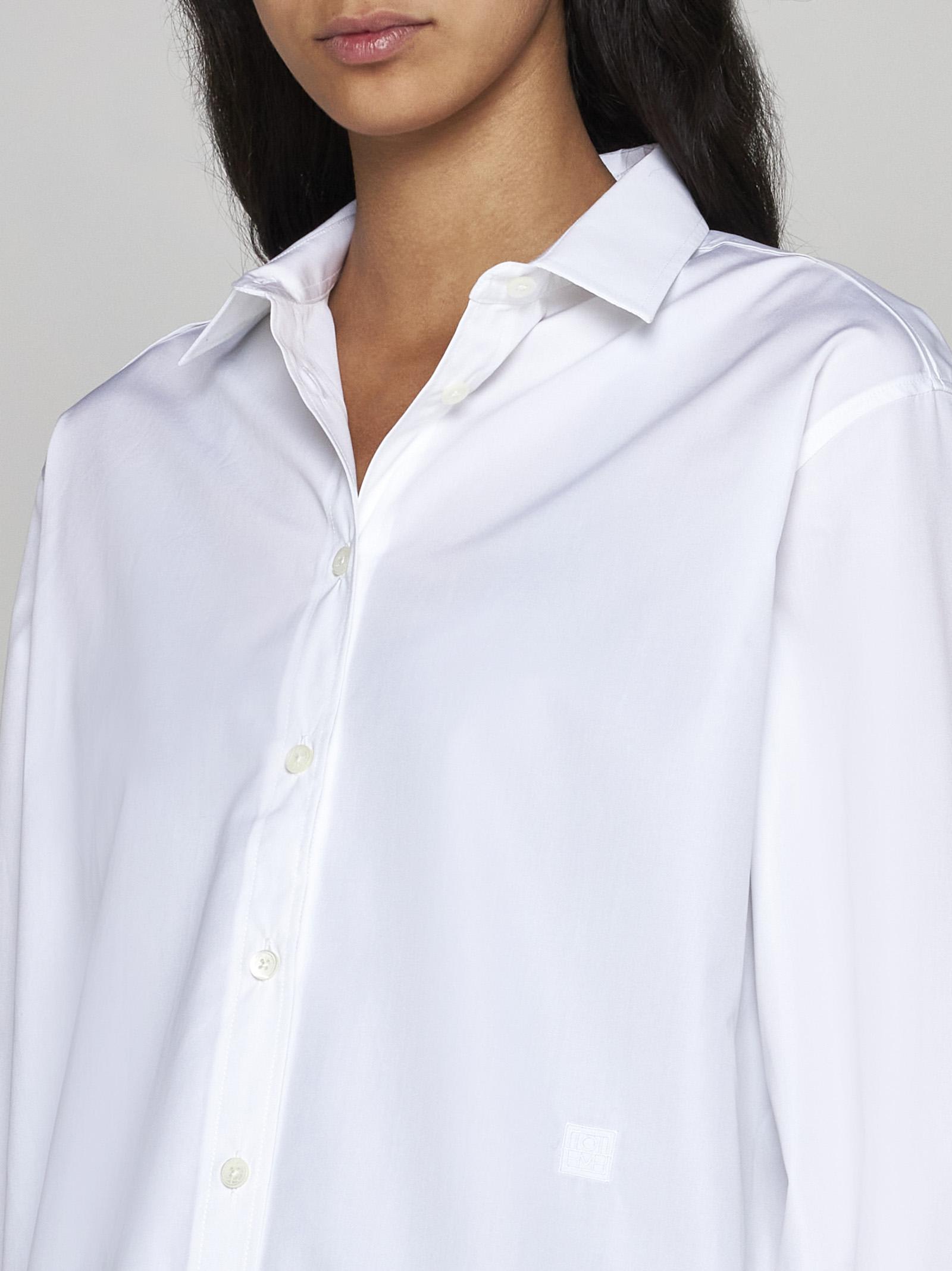 Shop Totême Cotton Shirt In White