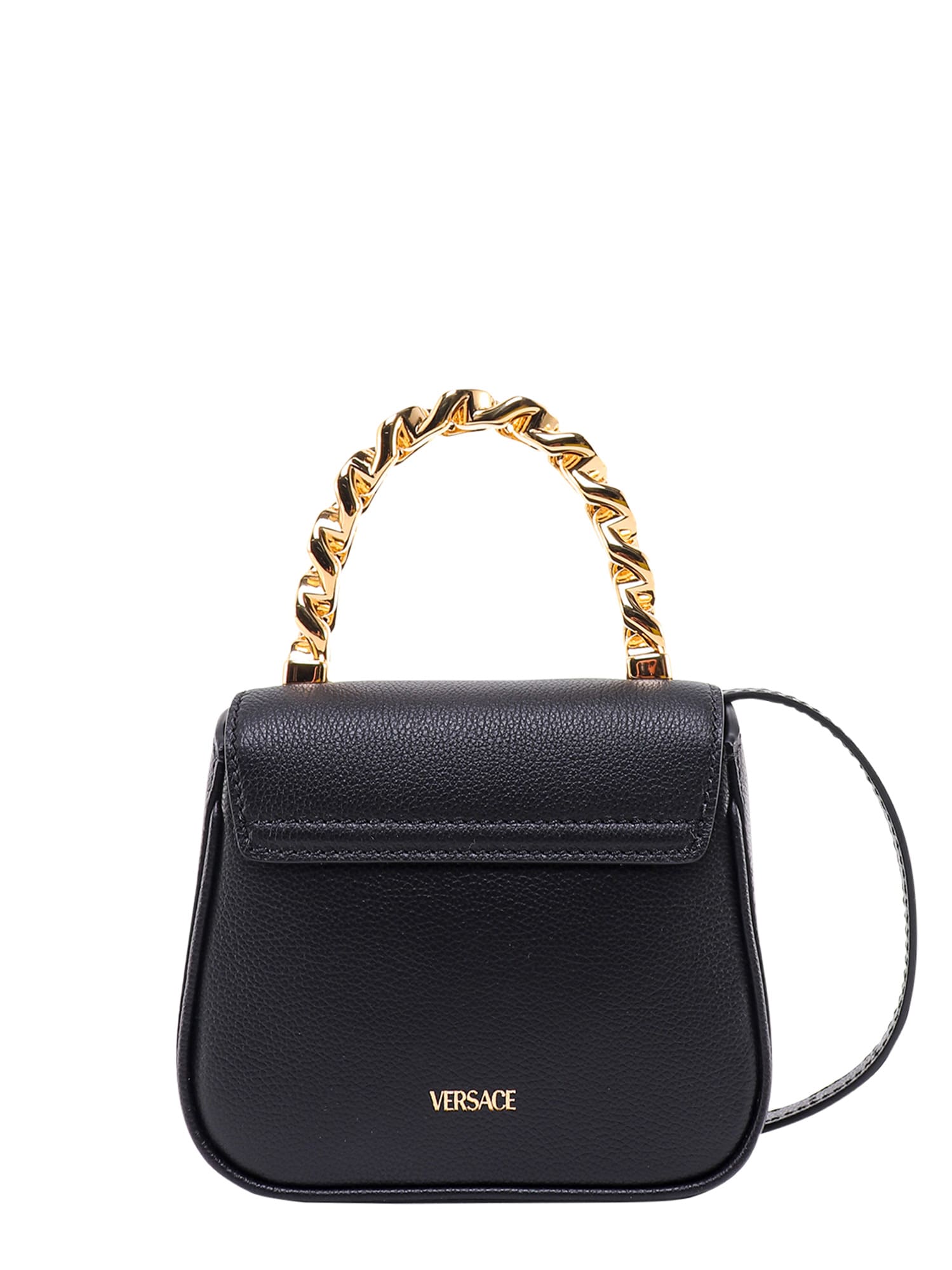 Shop Versace Handbag In Black