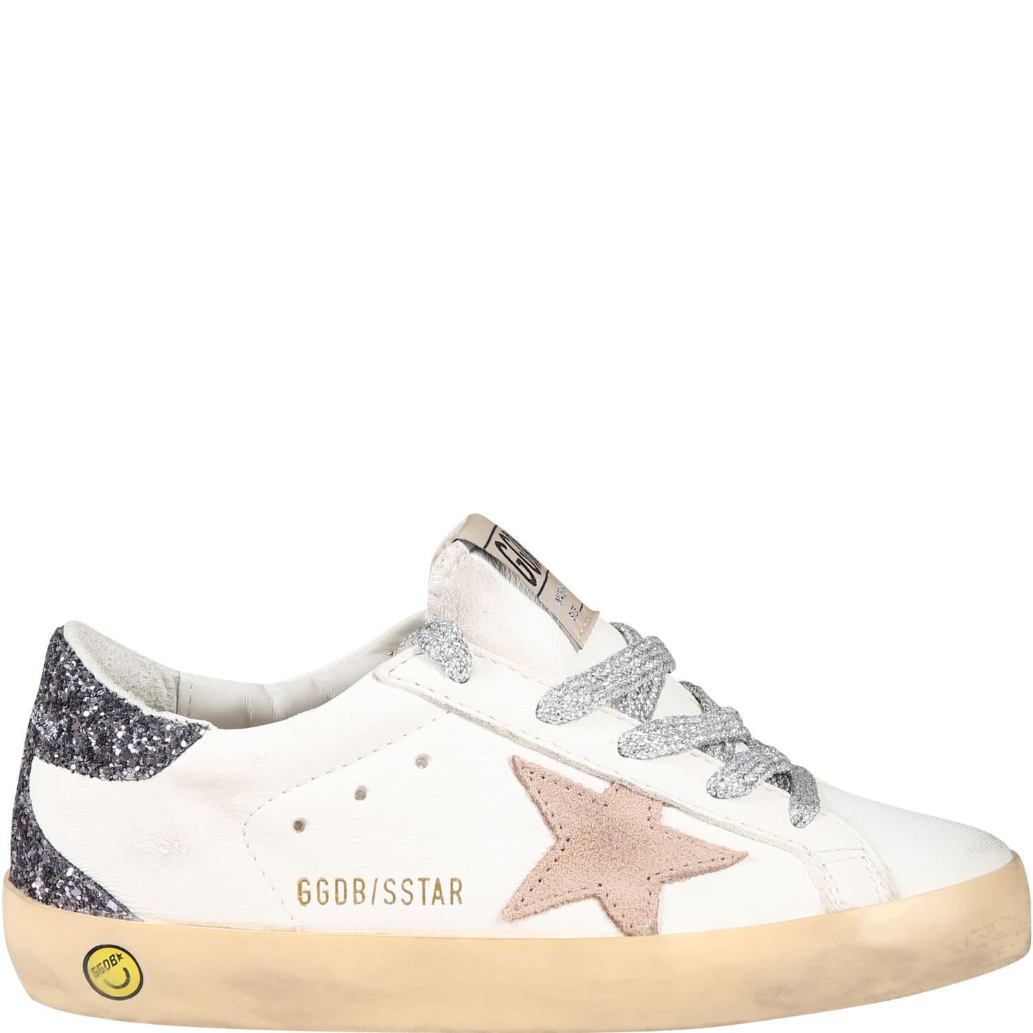 Golden Goose White Sneakers For Girl With Star