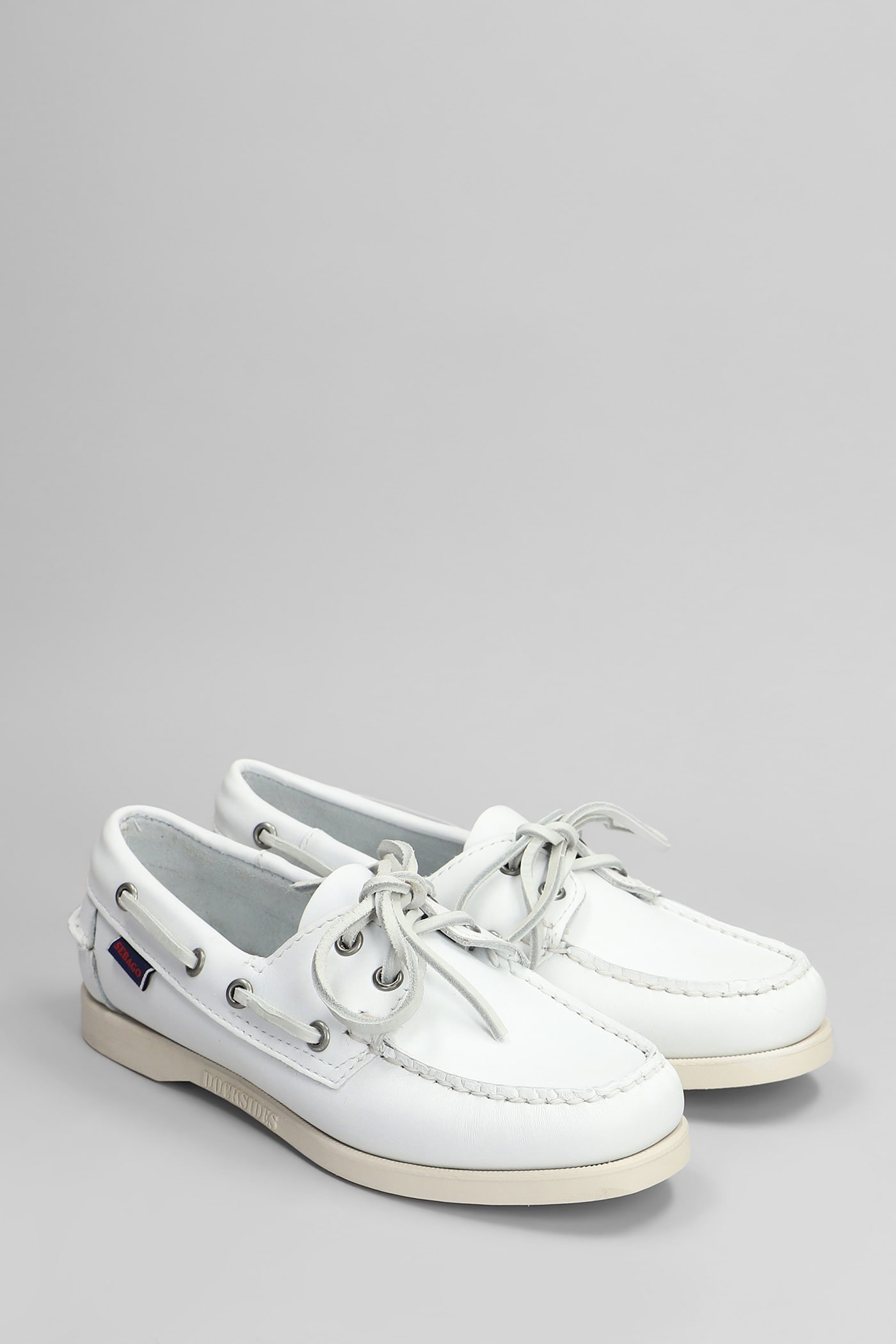 Sebago Slip-on Shoes With Rubber Sole And Metal Eyelets